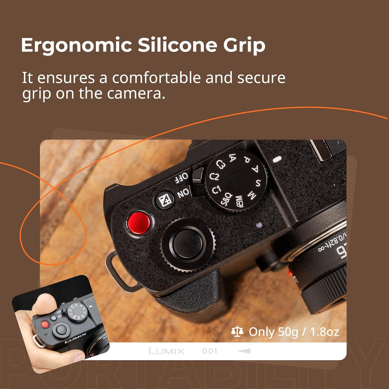Smallrig L-Shape Handle for Panasonic LUMIX S9 with Ergonomic Silicone Grip, Built-In Quick-Release Plate for Arca for Quickly Switch on Tripods/Handheld Shooting - 4517