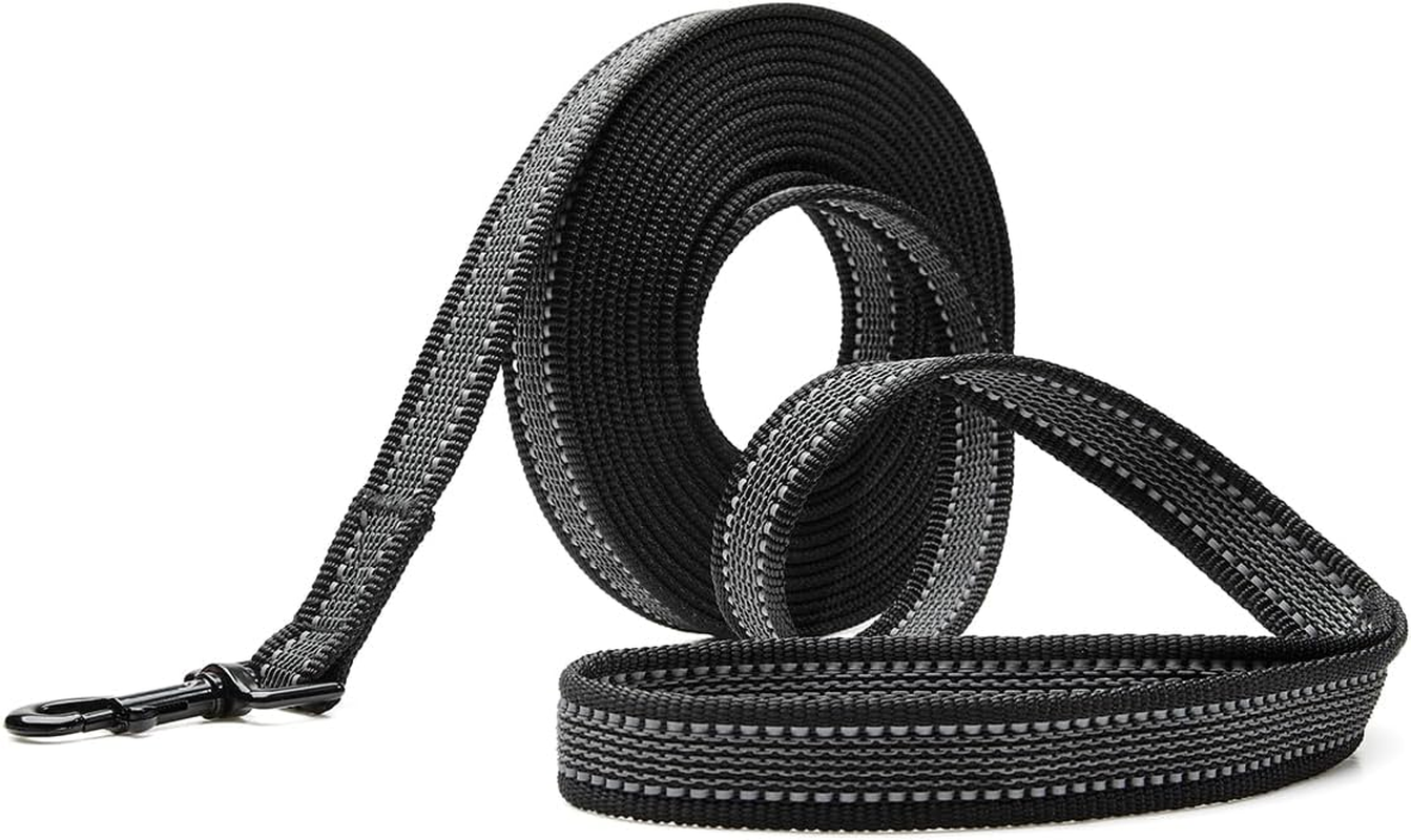 Toozey Recall Leash for Dogs 5 M Rubberised Dog Lead for Small to Large Dogs with Hand Loop and Storage Bag - Black (Width 2.0 Cm) image number 2