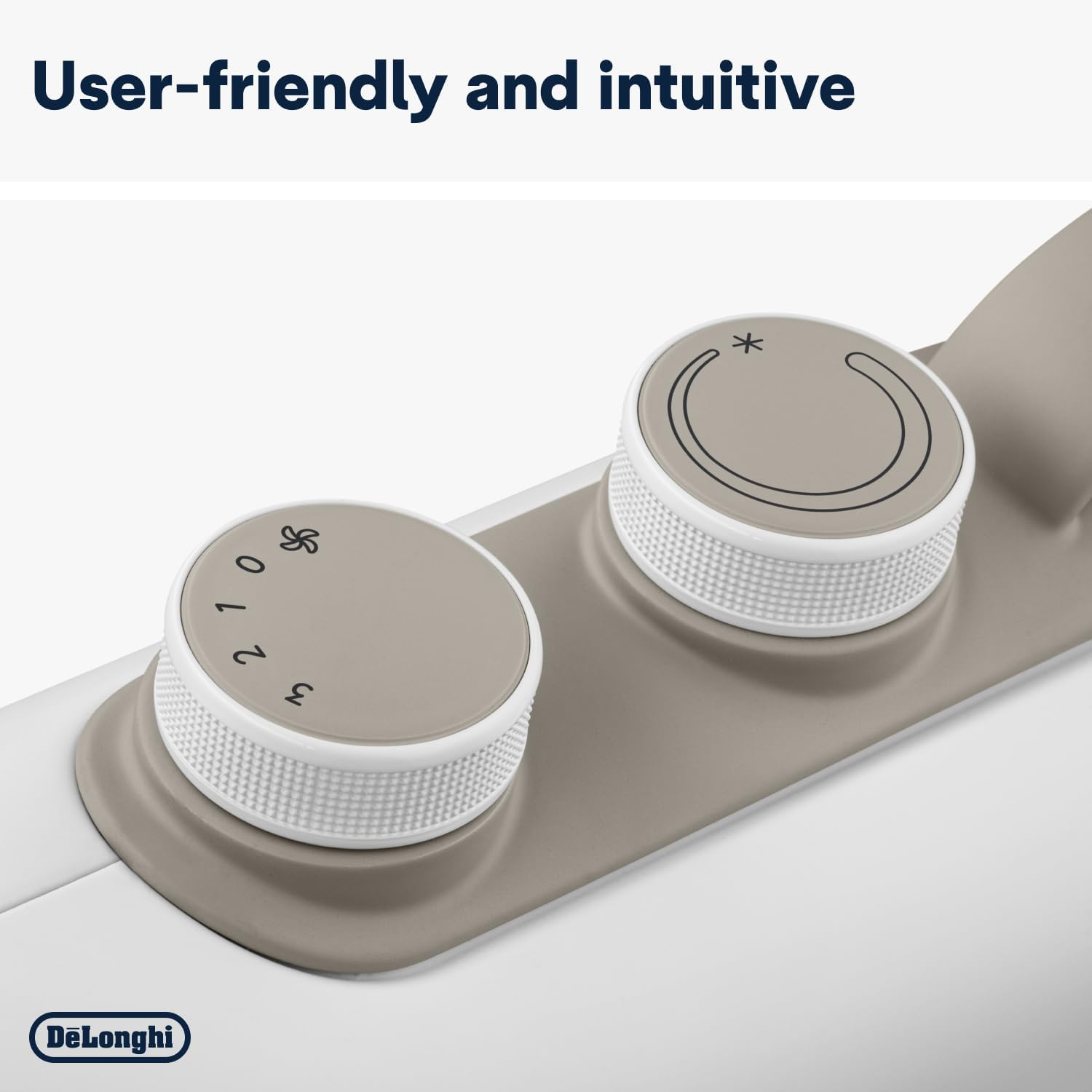 De'Longhi Capsule Fit HFS70B24.WH, Fan Heater, Quiet Heater with Functional Design, Vertical and Horizontal Positioning, Safety Thermostat, 3 Fan Settings, 2400W, White image number 2