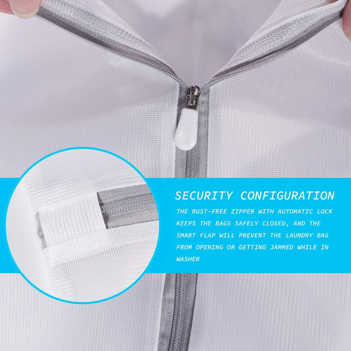 SUERIV Mesh Laundry Bags,Laundry Bags Mesh Wash Bag for Washing Machine-Supper Zipper Net Laundry Bag,Lingerie,Sweater,Garment,Undergarment Large Size(16 X20 Inch),Pack of 4