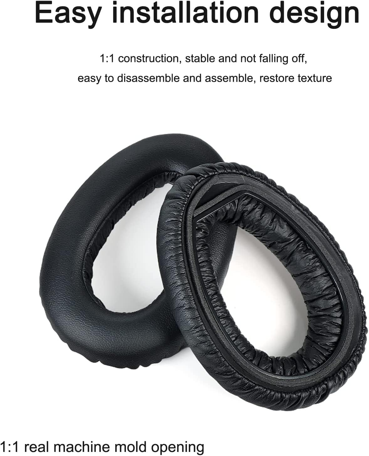 Replacement PXC550 Earpad Headset Ear Pad Ear Cushion Ear Cups Ear Cover Earpads Repair Parts Compatible with Sennheiser PXC550 MB660 Series Headphones (Black) image number 4