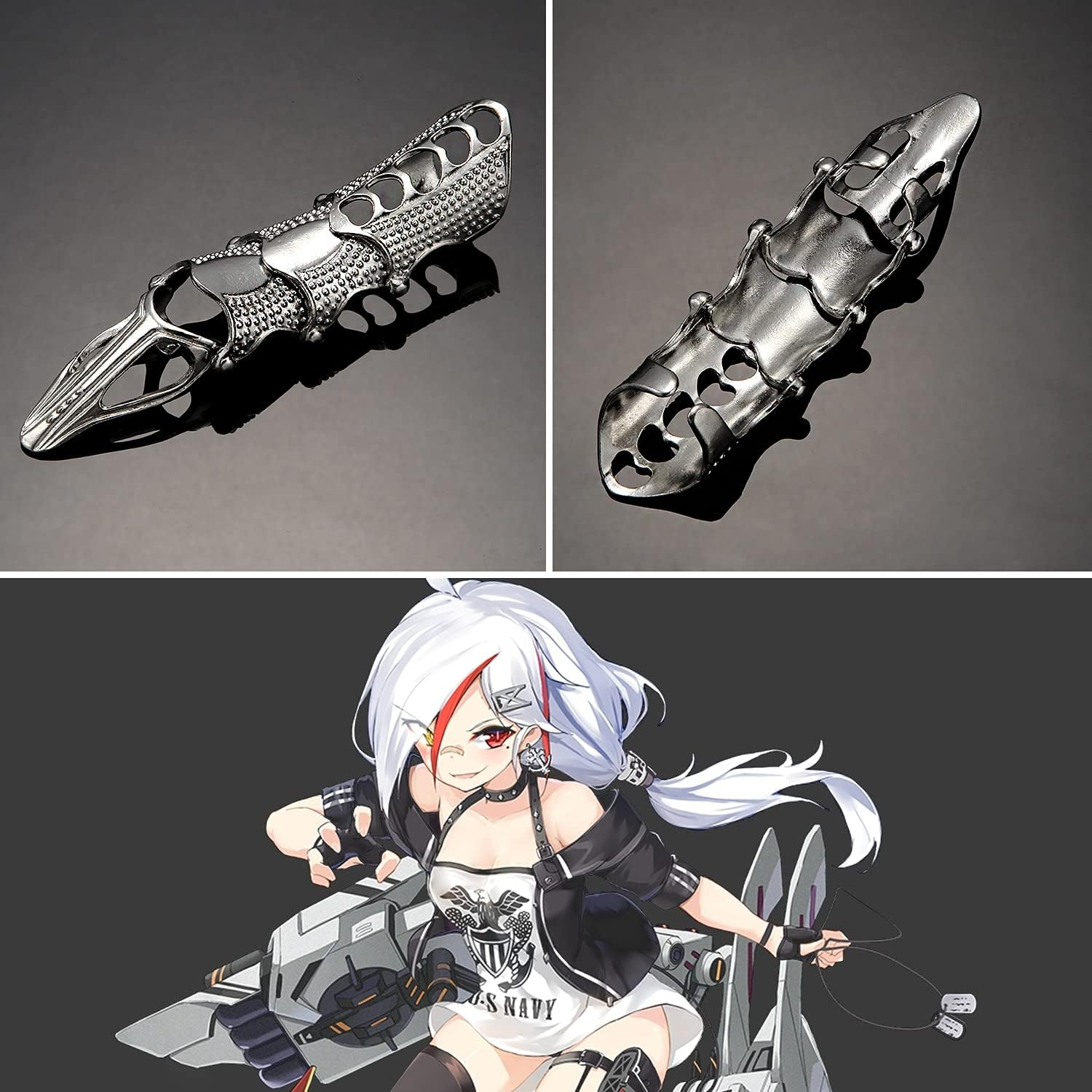 1 X Cosplay Dangan Ronpa Super Danganronpa 2 Gothic Celestia Punk Finger Bone Ring image number 2