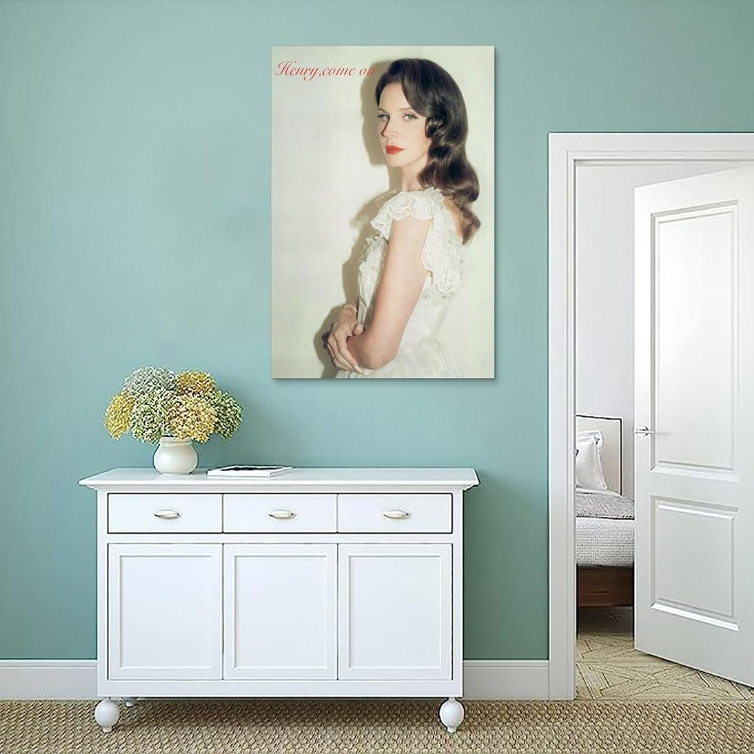 Lana Poster Del Rey Henry, Komm Schon Poster Canvas Painting Wall Art Picture Home Decor Print for Bedroom Living Room Dorm Study Bar Office 12X18Inch(30X45Cm) - Style image number 3