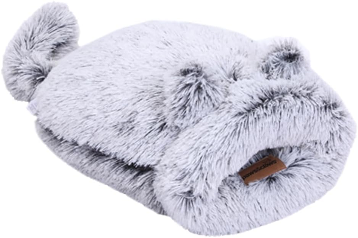 Paws & Claws Calming Plush Cat Snuggler, Silver, 50 X 50 X 6 Cm Size