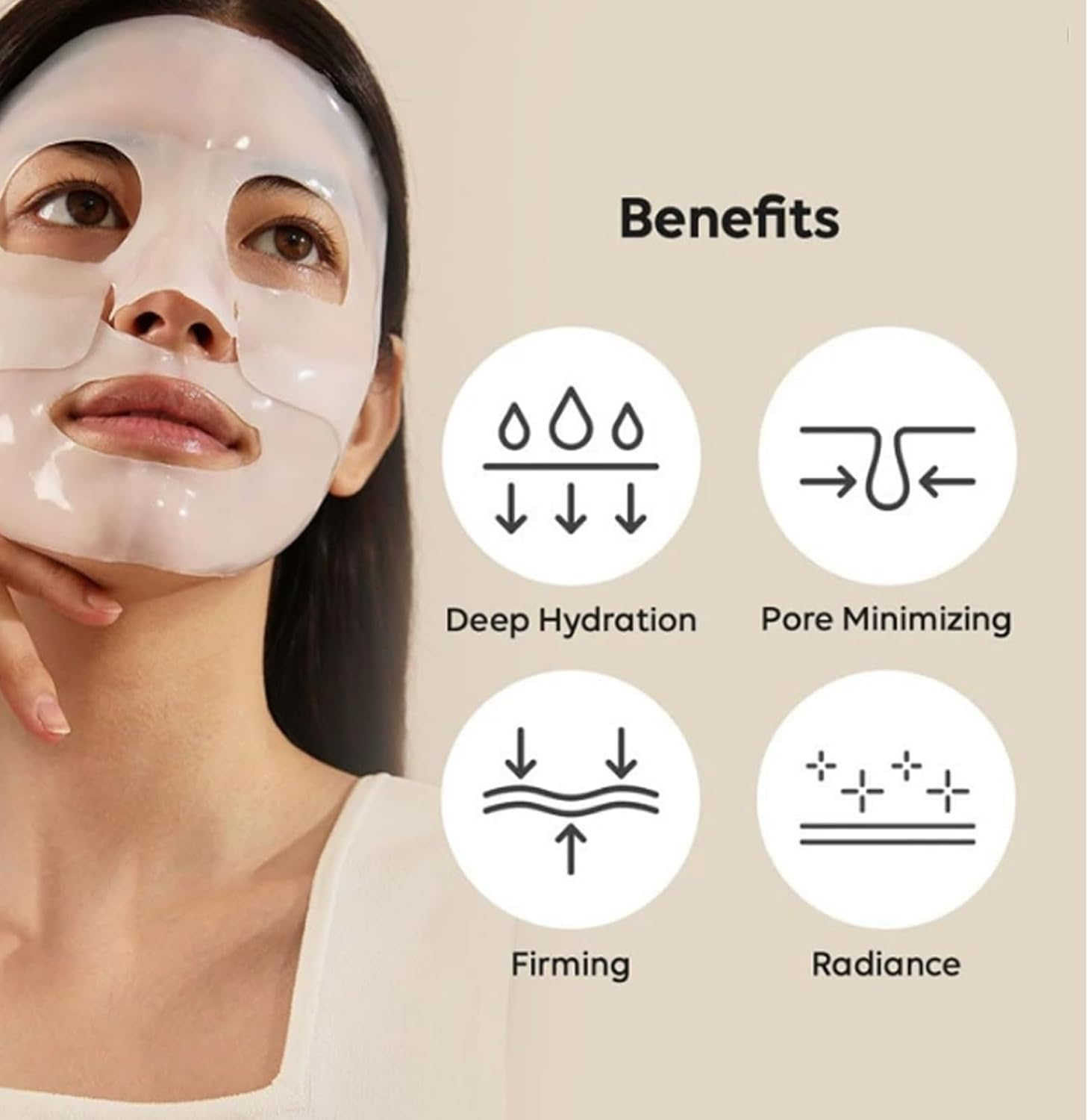 Bio-Collagen Mask,4Pcs Hydrating Korean Face Mask Facial Skin Care Products,Collagen Night Wrapping Mask for Face Skincare Overnight image number 2