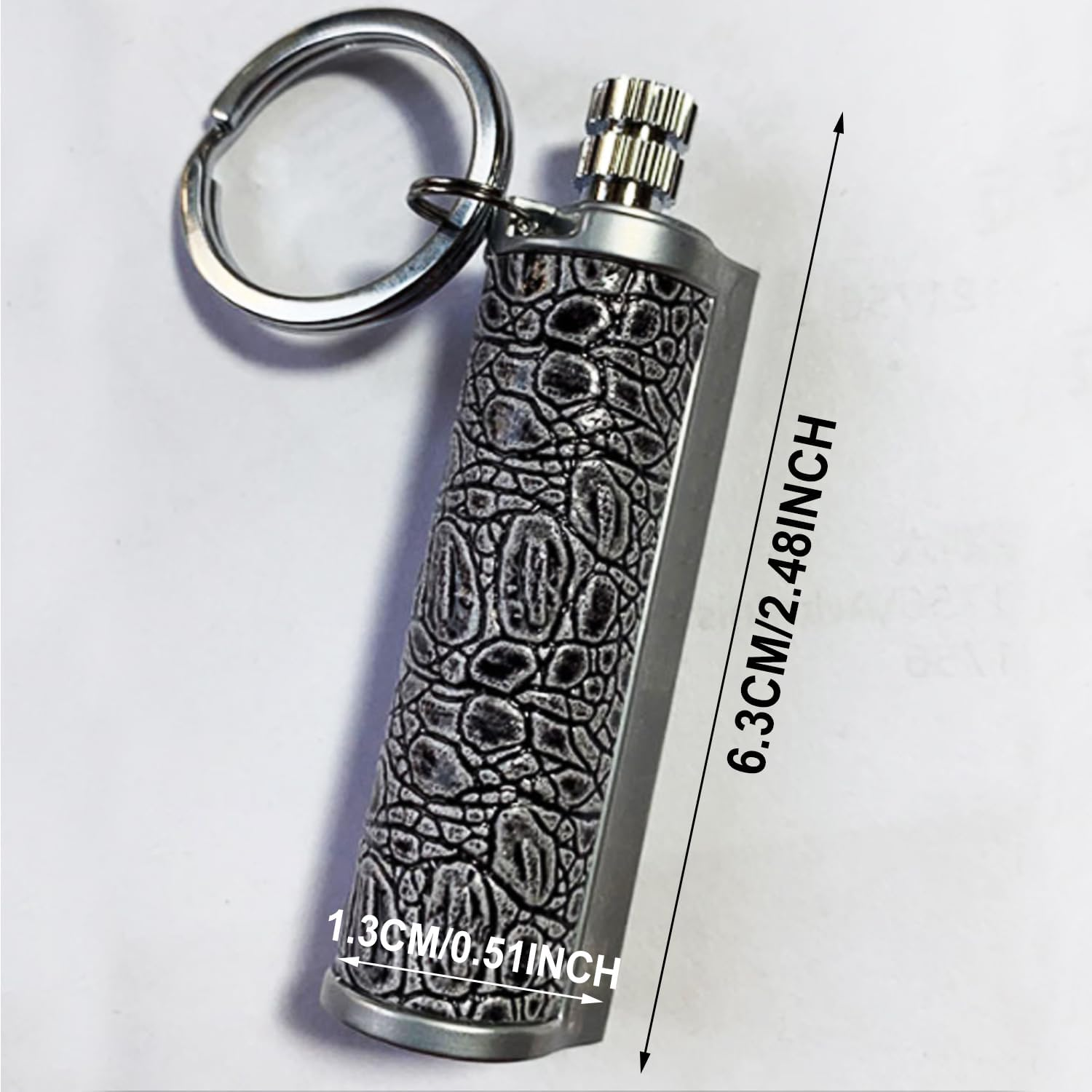 Fire Starter Lighter Waterproof Metal Keychain Camping Survival Fire Starter image number 6
