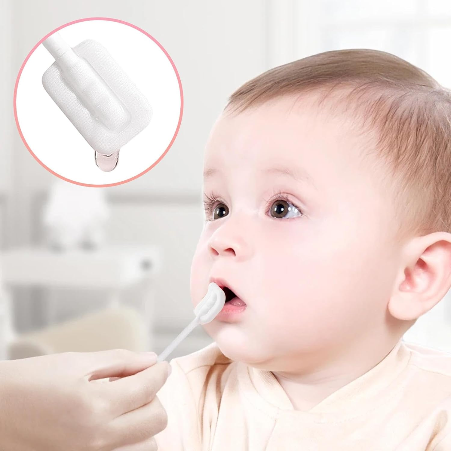 Baby Mouth Cleaner | Oral Gauze Gum Cleaner Stick,Portable Toothbrush Tongue Cleaner Skim Gauze, Flexible Baby Toothbrush for Baby Kids Tongue Tooth Mouth Care image number 2