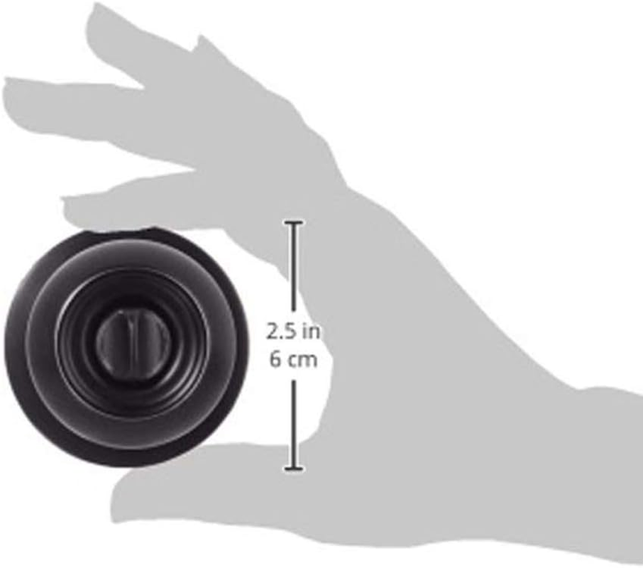 Amazon Basics Exterior Door Knob with Lock, Coastal, Matte Black image number 2