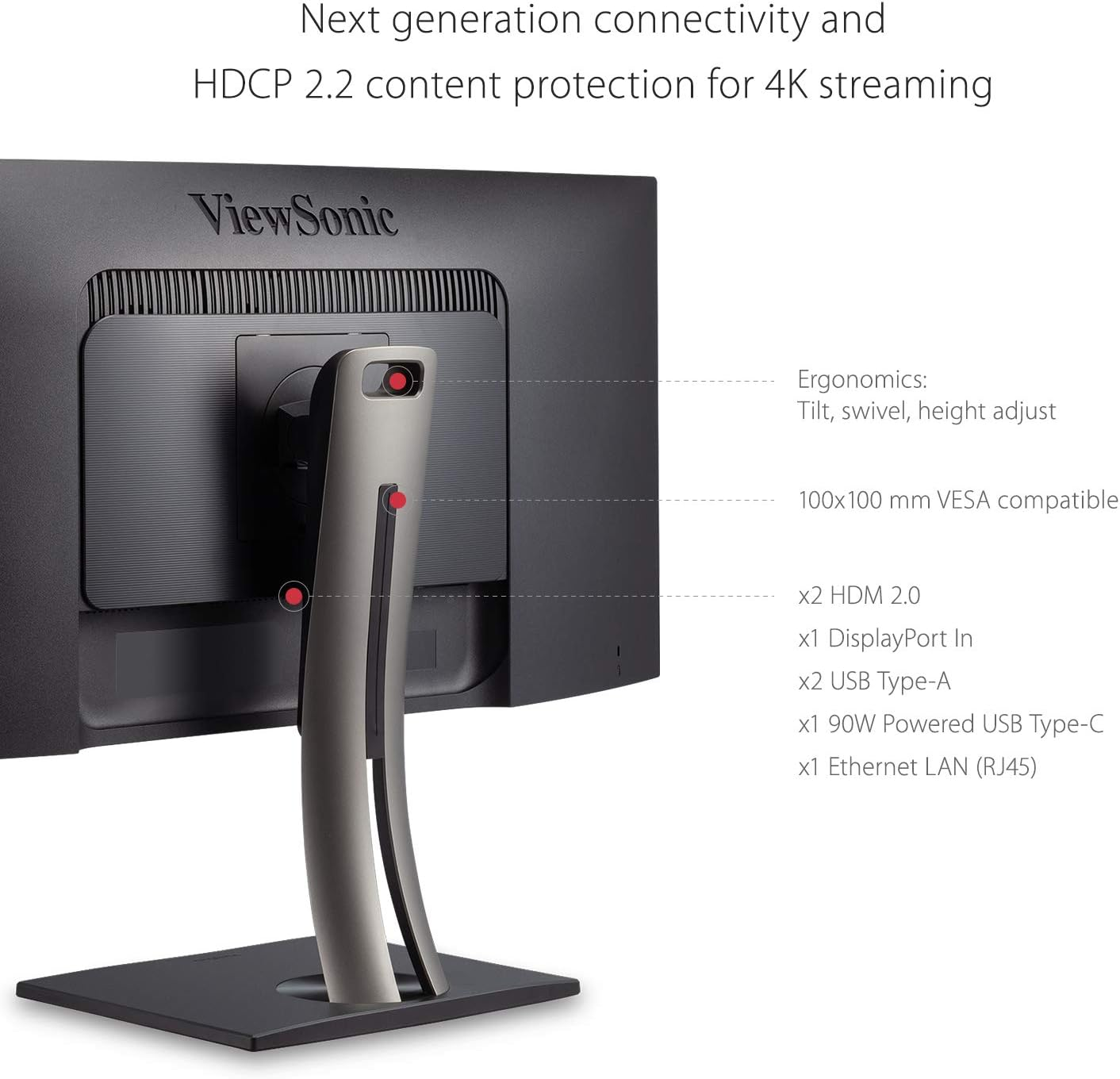 Viewsonic VP3481A UWQHD Curved Monitor with Docking Station, Black, 34-Inch Size image number 2