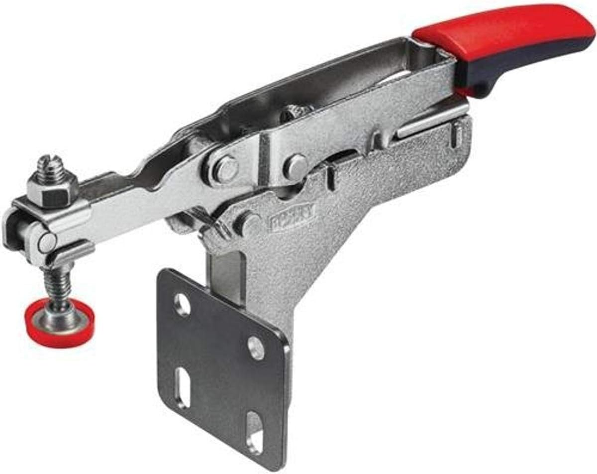 Bessey STC-HA20 Horizontal Auto-Adjust Toggle Face Mount Nickel Plated Clamp Vertical Flange, Silver