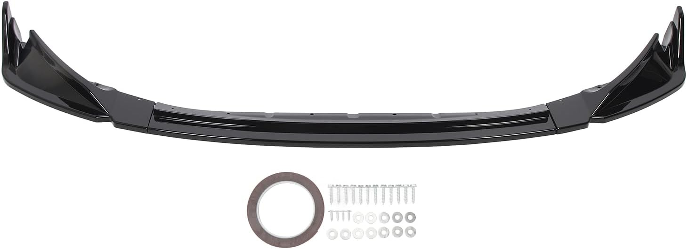 Front Bumper Lip Spoiler, Scratch Resistant 3 Sectional Type Sporty Front Bumper Lip Body Kit for M3 G80 M4 G82 G83 2021 to 2024 (Gloss Black) image number 1