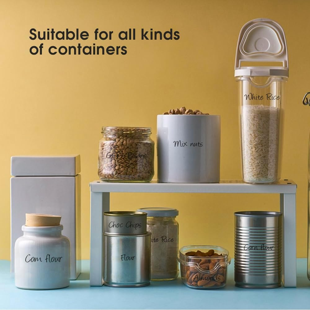 Pantry Labels for Food Containers, 40PCS Pre-Printed Kitchen Food Organization Labels for Storage Canisters Jars Bins,Minimalist Food Labels Stickers Food Jar Label (1Pack) image number 3