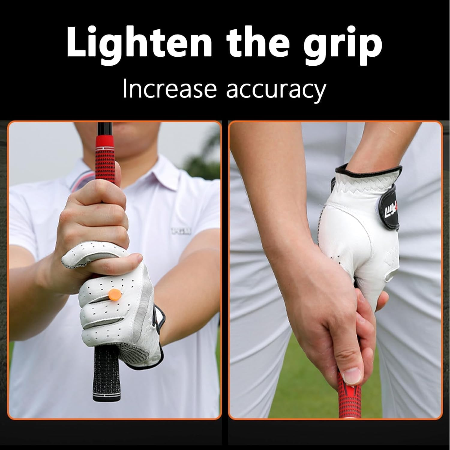 Liyquint 2 Pieces Silicone Non-Slip Golf Training Aids, Golf Club Swing Grip Mats, Golf Grip Mats, Golf Training Grip Aids, Suitable for Outdoor and Indoor Golf Grip Exercises image number 1