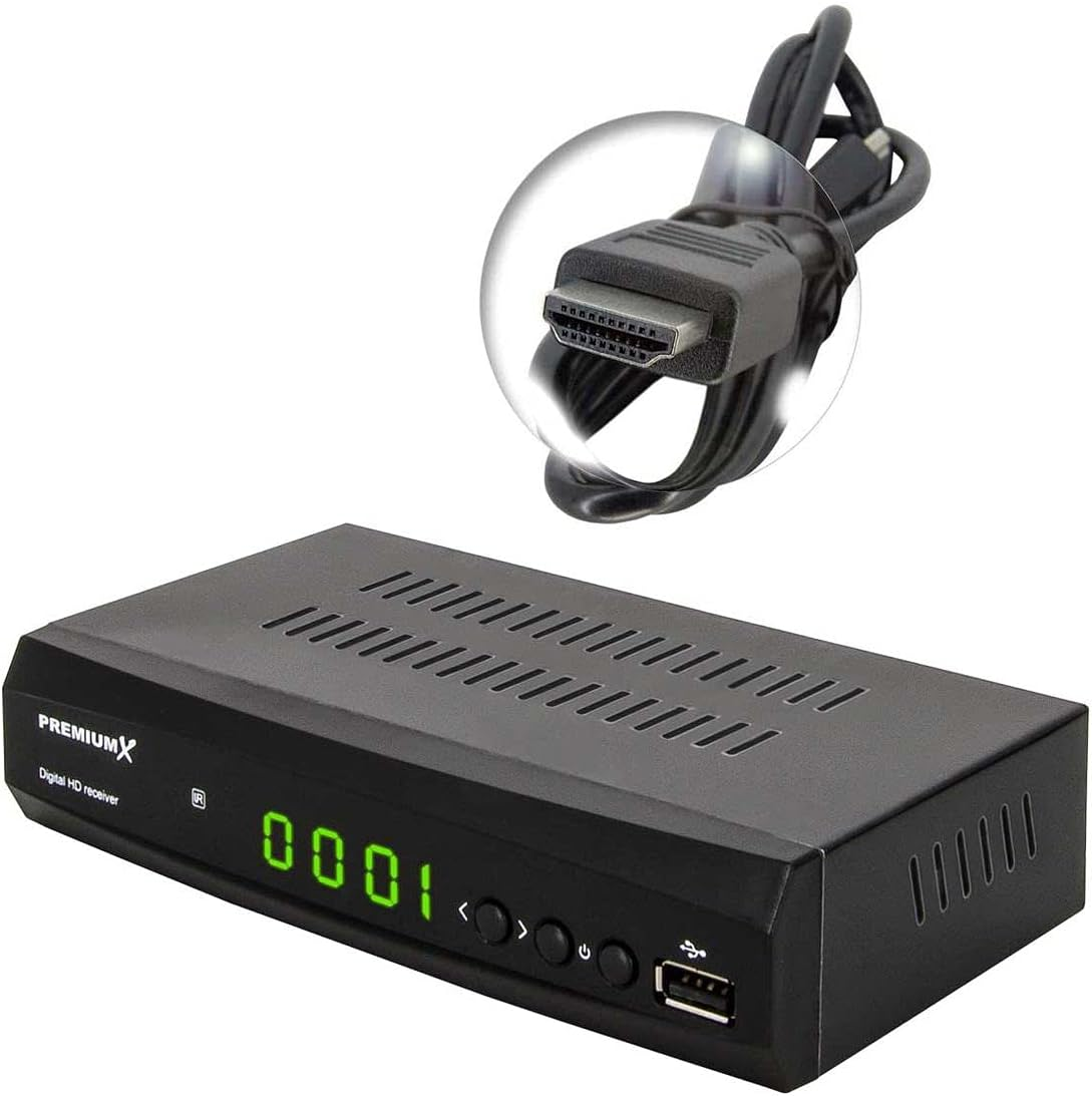 Premiumx Satellite Receiver HD 521 FTA Digital SAT TV Receiver DVB-S2 Fullhd HDMI SCART 2X USB Multimedia Player 12V External Power Supply image number 6