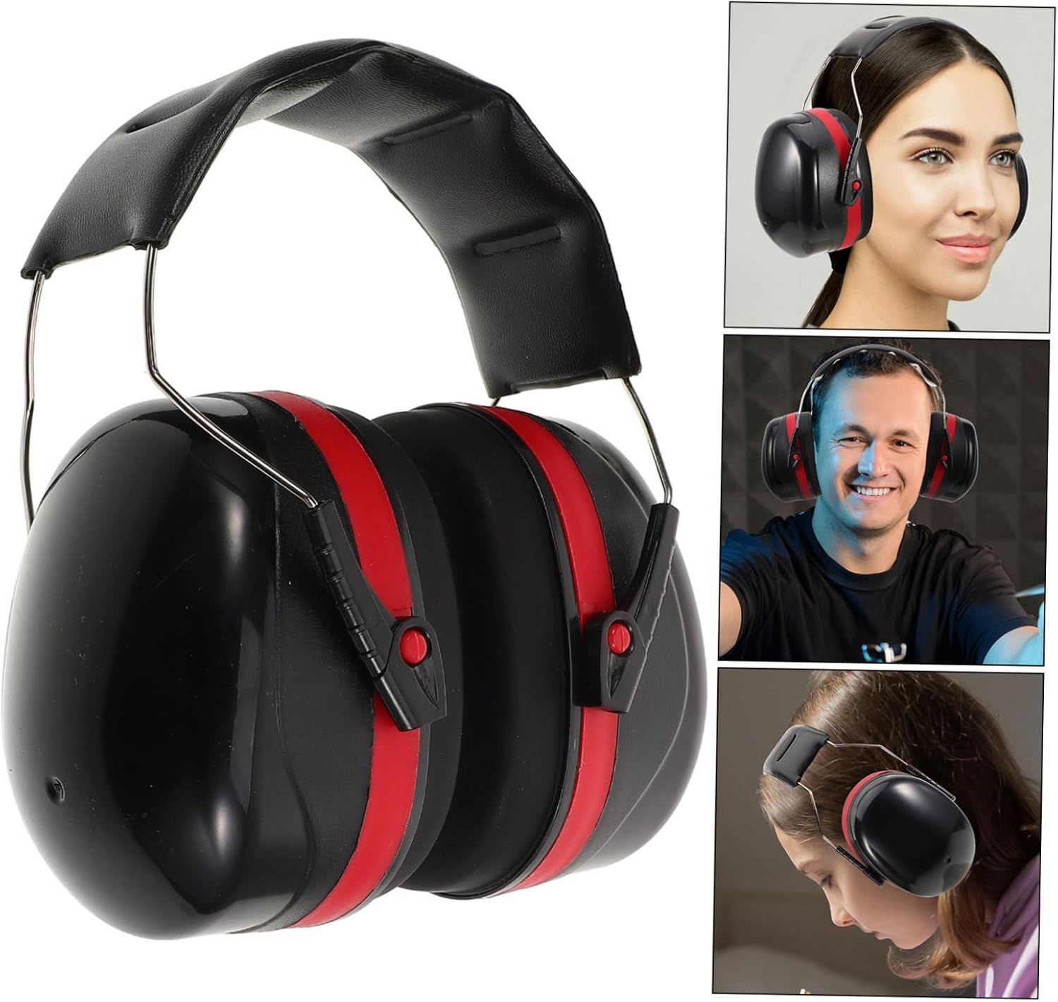 Parliky Drummer Headphone Over-Ear Stereo Headset with Sound Insulation for Loud Environments Construction Site Factory Use Abs and Sponge Materials image number 1