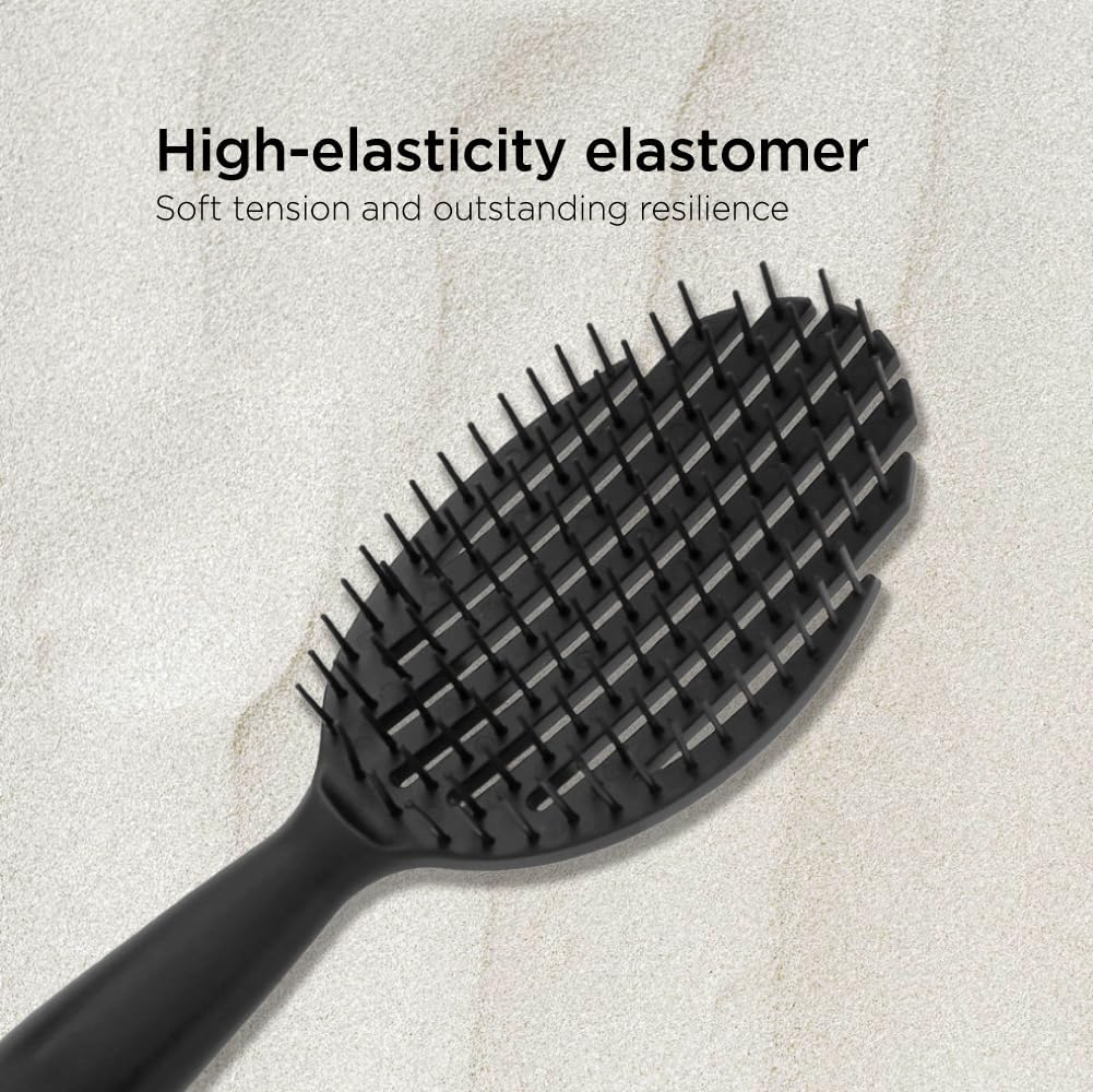 Curl Defining Vented Brush. Curly Hair Styling Brush, round Top Balls, Fast Hair Drying for Women. Made in Korea image number 3