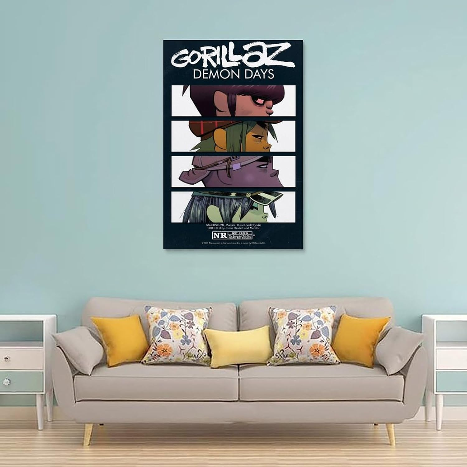 Gorillaz Poster Virtual Band Music Collage Cover Poster Canvas Painting Wall Art Picture Home Decor Print for Bedroom Living Room Dorm Study Bar Office 12X18Inch(30X45Cm) image number 1