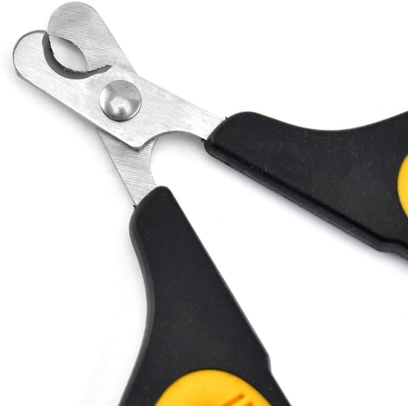 Professional Pet Nail Clipper, Small Animal Claw Trimmer, Black and Yellow image number 2