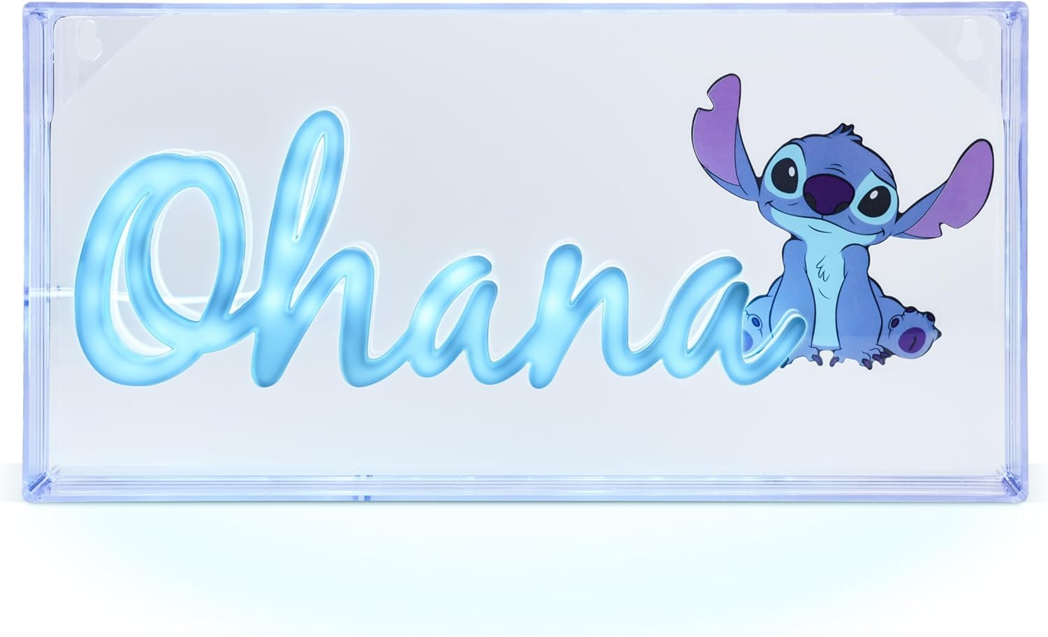 Stitch Ohana Light Officially Licensed Lilo Lamp, Disney Collectible Gift, LED Bedside Table Bedroom Night Light Decor | Paladone, Blue image number 6