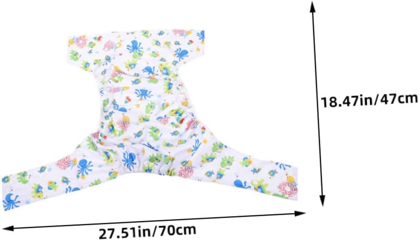 2Pcs Adjustable Reusable Adult Cloth Diapers with Snaps for Incontinence Leakproof Large Coverage Washable Swim Nappies for Seniors Disability Postpartum Care image number 3