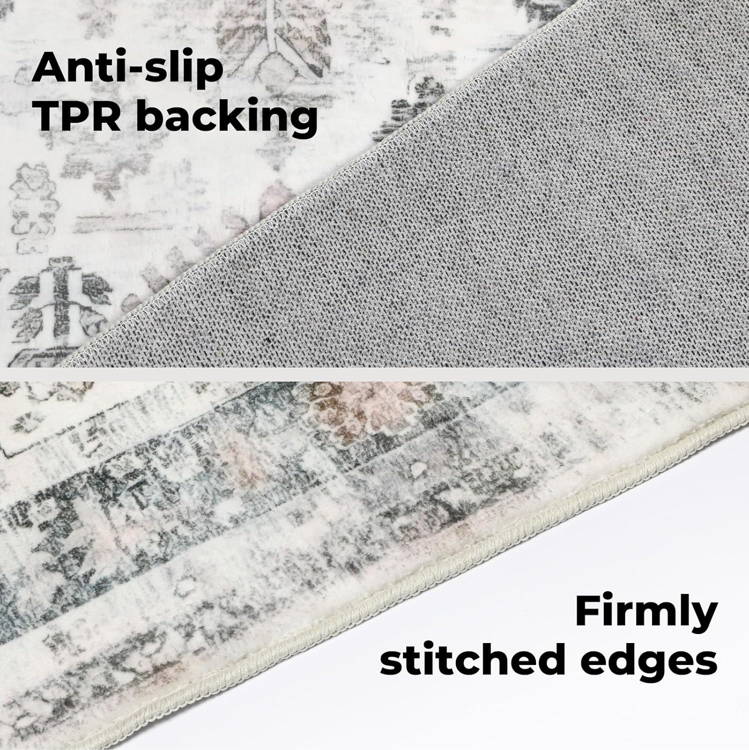 MARLOW 80X120Cm Floor Rugs, Skin Friendly Shaggy Area Rugs, TPR Anti-Slip Backing Soft Large Home Decor Carpet Indoor Outdoor - Versatile for Bedroom,Dining Room,Living Room(Vintage Blue)