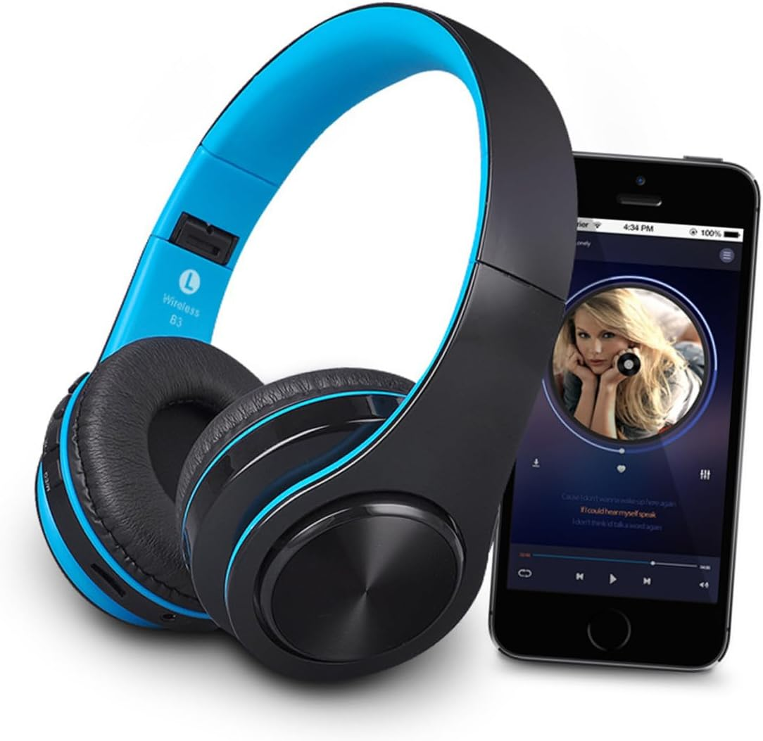 Operitacx B3 Wireless Over-Ear Headphones Microsd Slot Foldable Stereo Headset for Travel and Daily Use Black image number 1