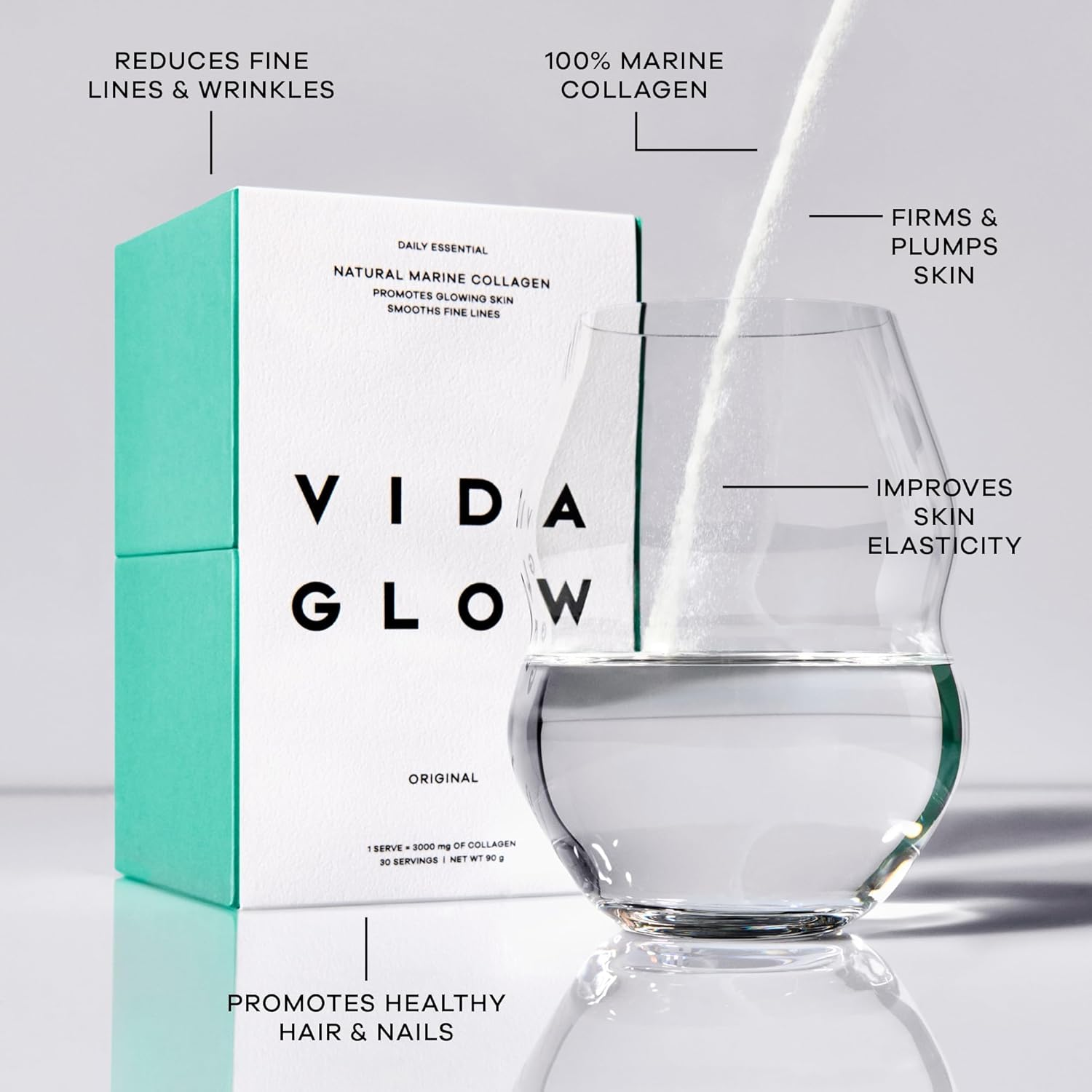 Vida Glow Daily Essential Natural Marine Collagen Sachets 30 X 3G Original image number 1