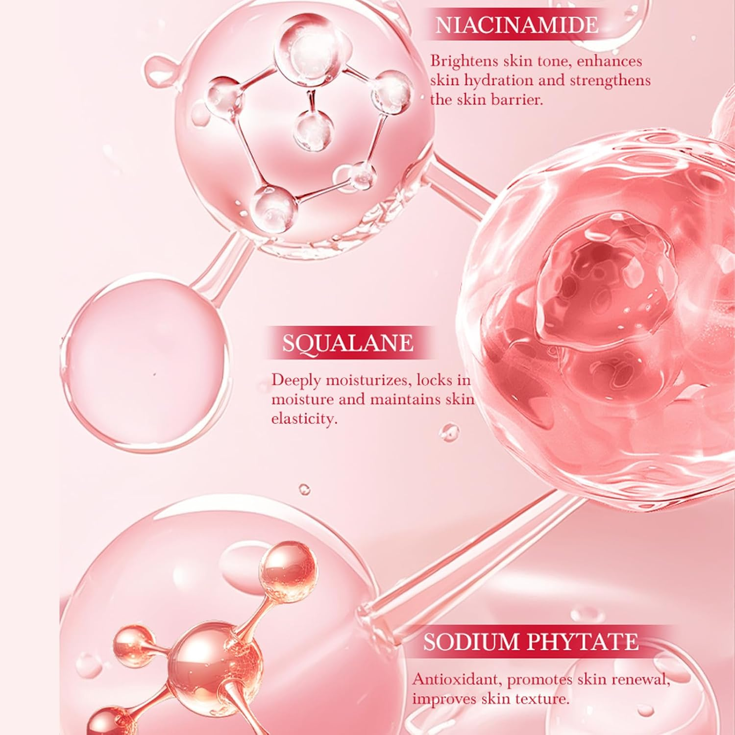 Fowerher PDRN Pink Peptide Serum with Niacinamide, Anti-Aging, Moisturizing and Firming, Skincare for Face and Neck - 35Ml/1.18Fl.Oz image number 2