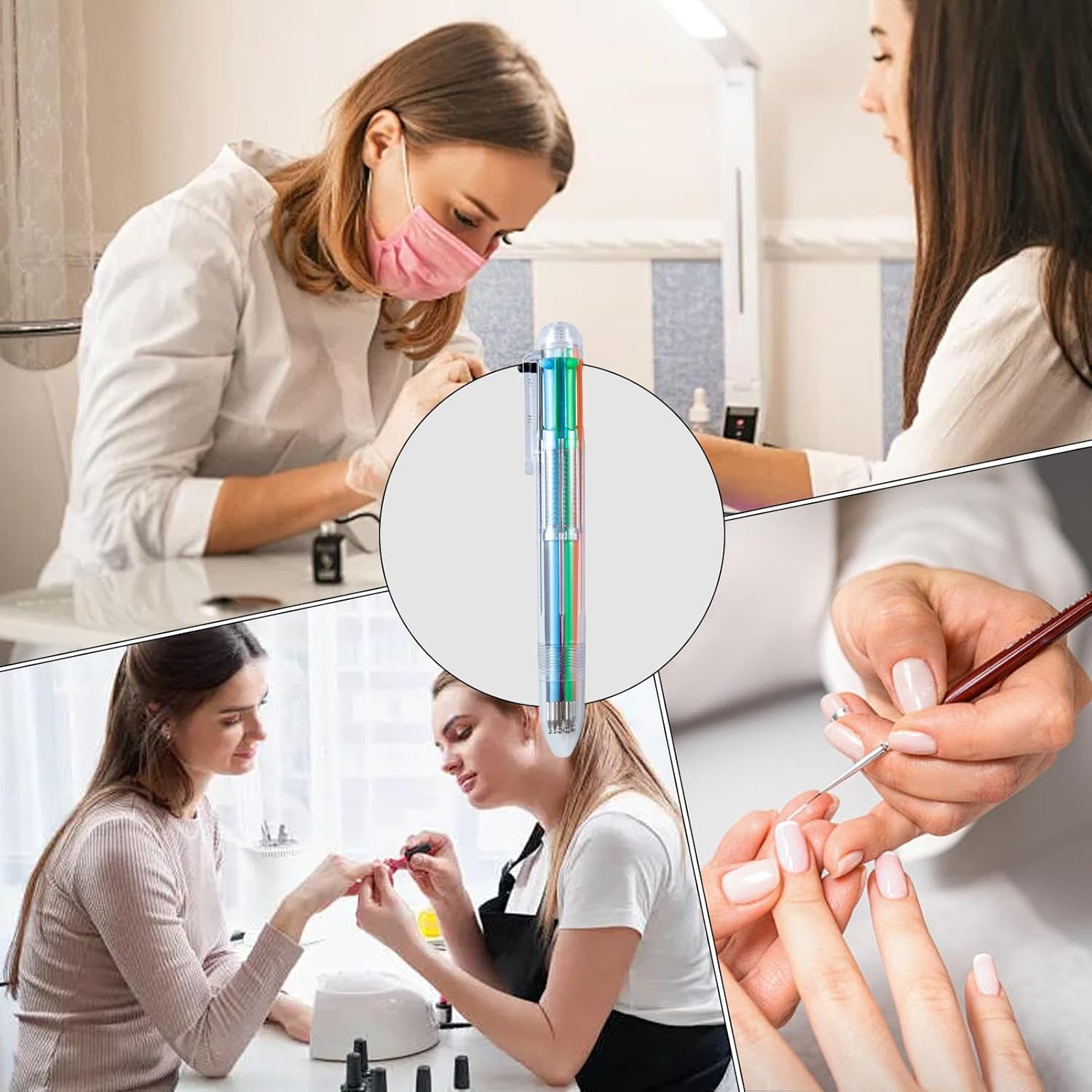 Nail Dotting Pens, Nail Bead Graffiti Manicure Kit, Precise Internal Structure Manicure Tools for Home, Beauty Salon, Travel, Dormitory