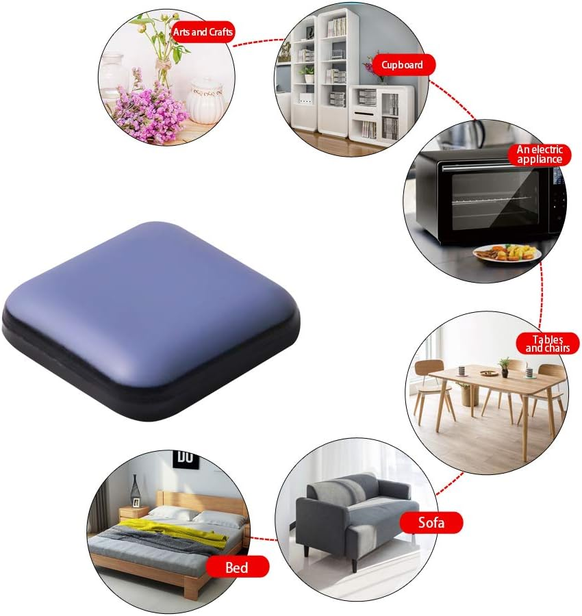 Furniture Sliders for Carpet and Hardwood Floors Adhesive Furniture Glides Self-Stick Furniture Sliders Pads (16, Round25Mm)