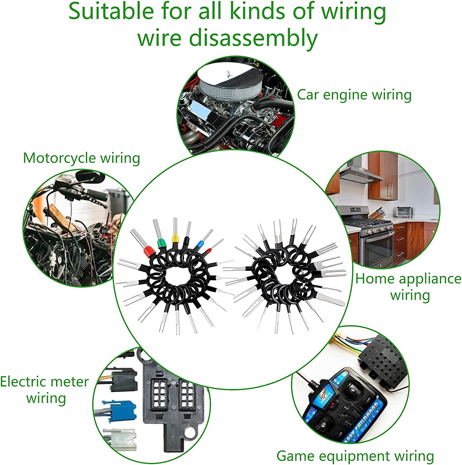 Terminal Removal Tool Kit Worthplanet 38Pcs Terminal Ejector Kit Wiring Crimp Connector Auto Terminals Removal Key Tool Pin Extractor Puller Repair Remover Key Tools for Auto Wire Connector W120049 image number 6