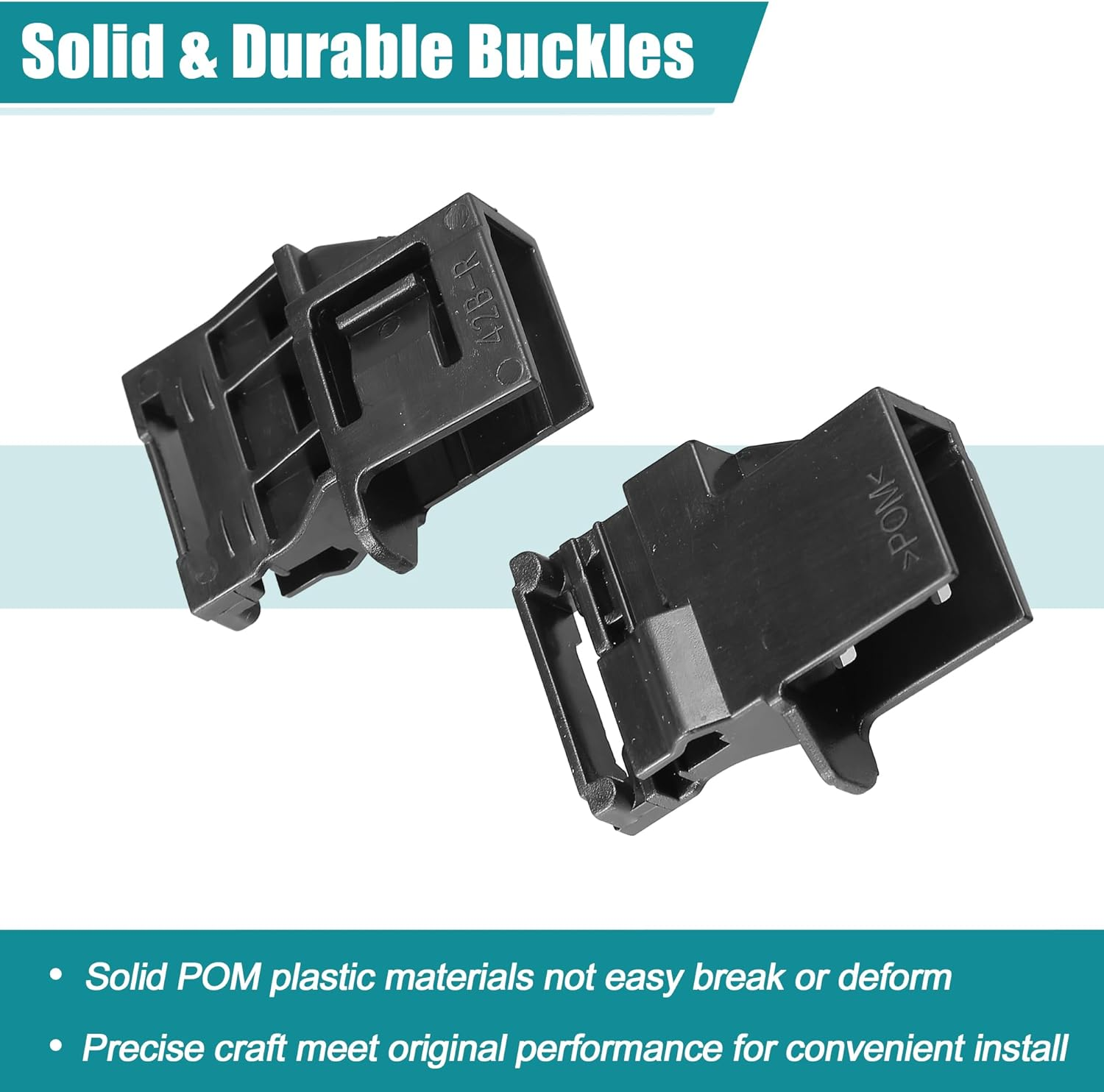 X AUTOHAUX 1 Pair Sunroof Sun Visor Fixed Buckle Sun Shade Clips for Honda CR-V CRV 2017-2021 Panoramic Sunroof Sun Visor Repair Slide Buckles Left Right Side LH RH POM Plastic Black image number 2