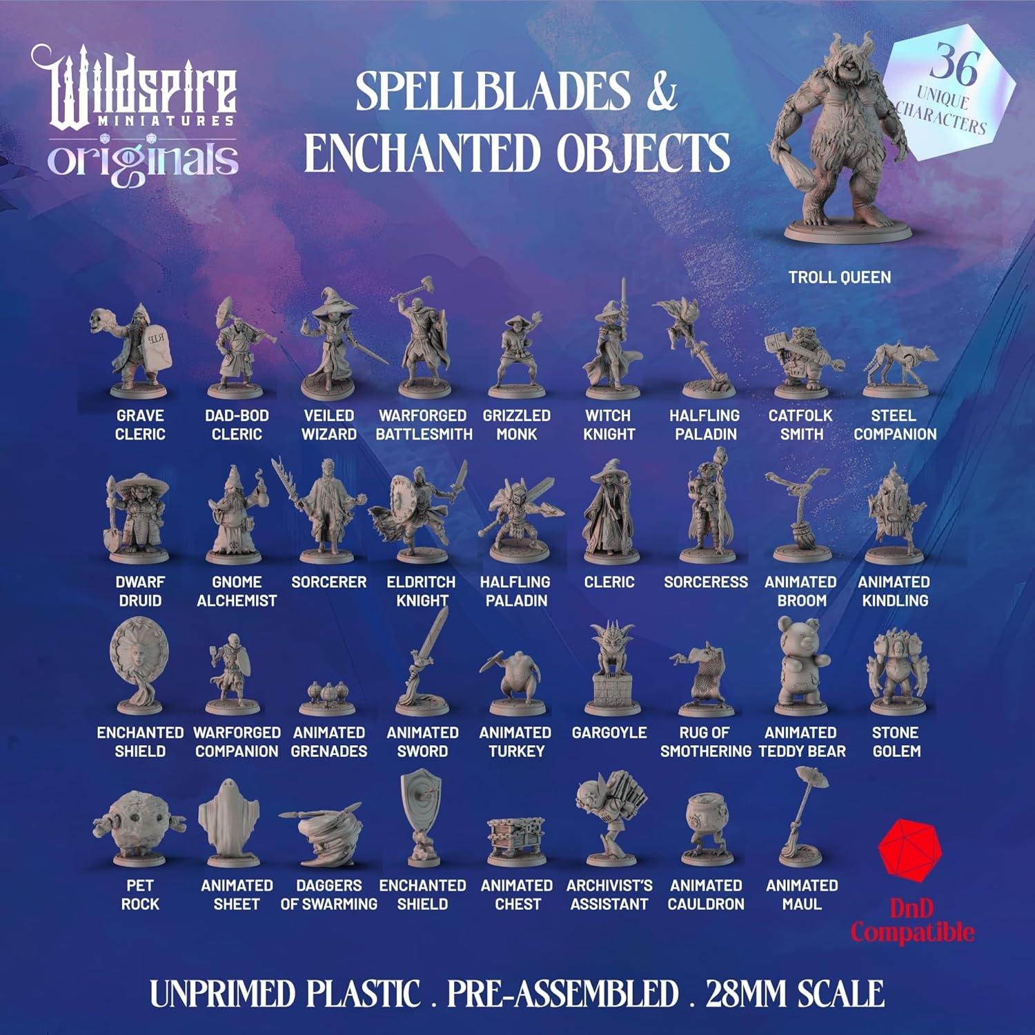 Wildspire 36 Spellblades & Enchanted Objects - Characters & Animated Objects for DND Miniatures 28Mm Dungeons & Dragons Miniatures Bulk D&D Miniatures DND Minis DND Figures Fantasy Spell Effects image number 5