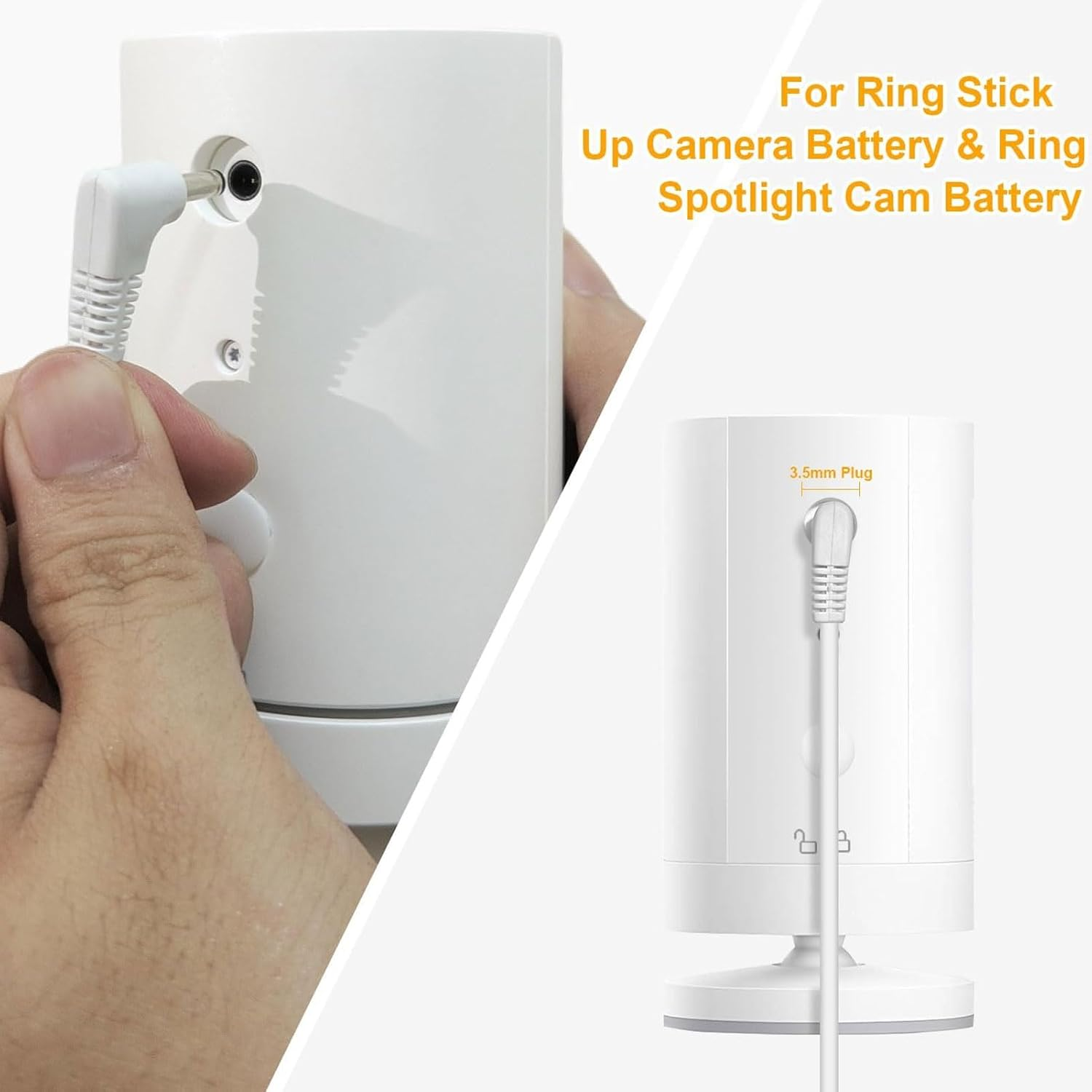 Solar Panel Charger, 10W Solar Panel for Ring Camera, Compatible with Ring Camera Battery & Stick up Cam Battery, IP65 Waterproof (CSP4W-DC-W) image number 3