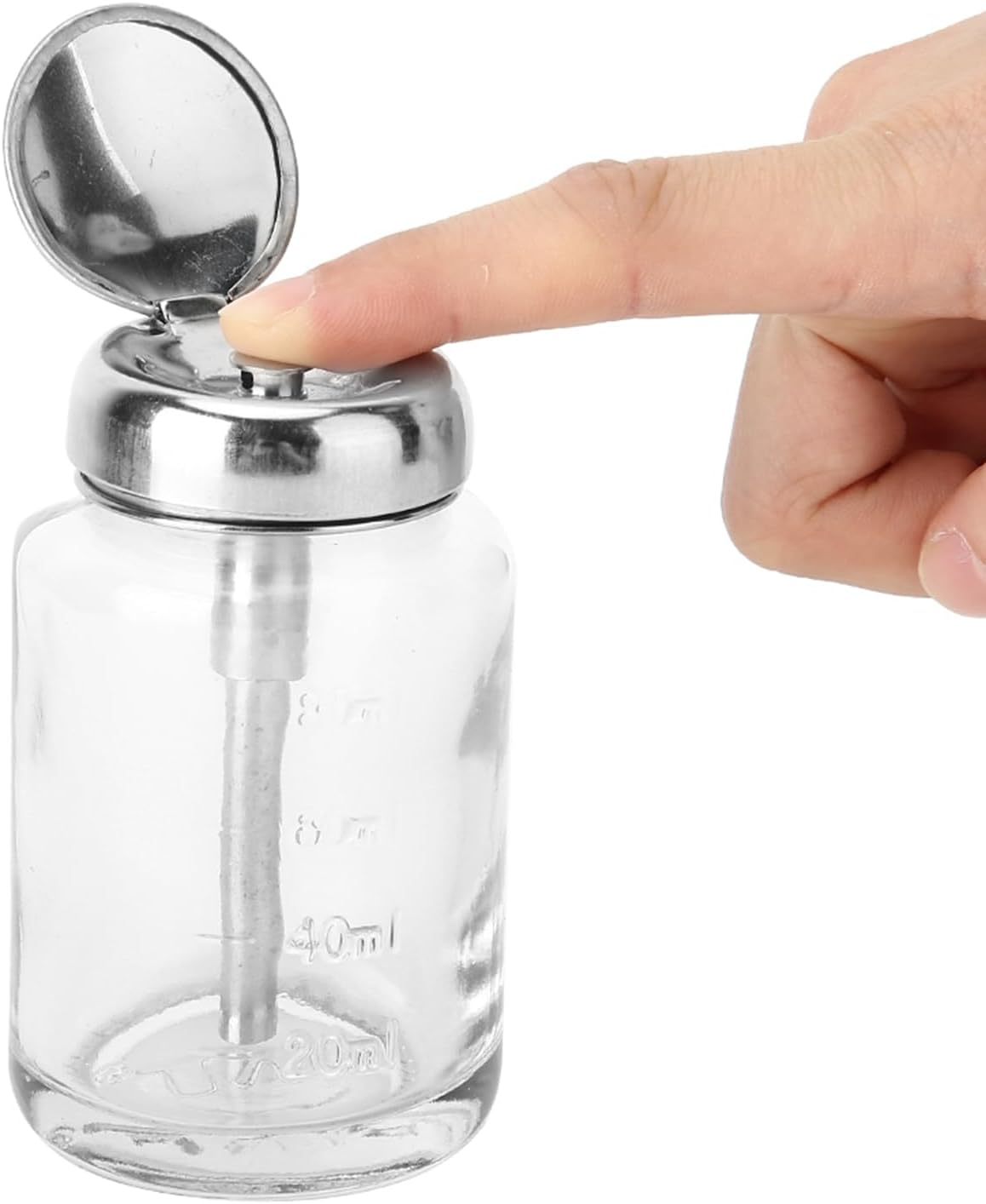 Empty Lockable Pump Dispenser Bottle for Nail Polish, Professional Nail Art Remover Dispenser, Gel Nail Polish Remover, Empty Container Manicure Accessories (Press Bottle) image number 3