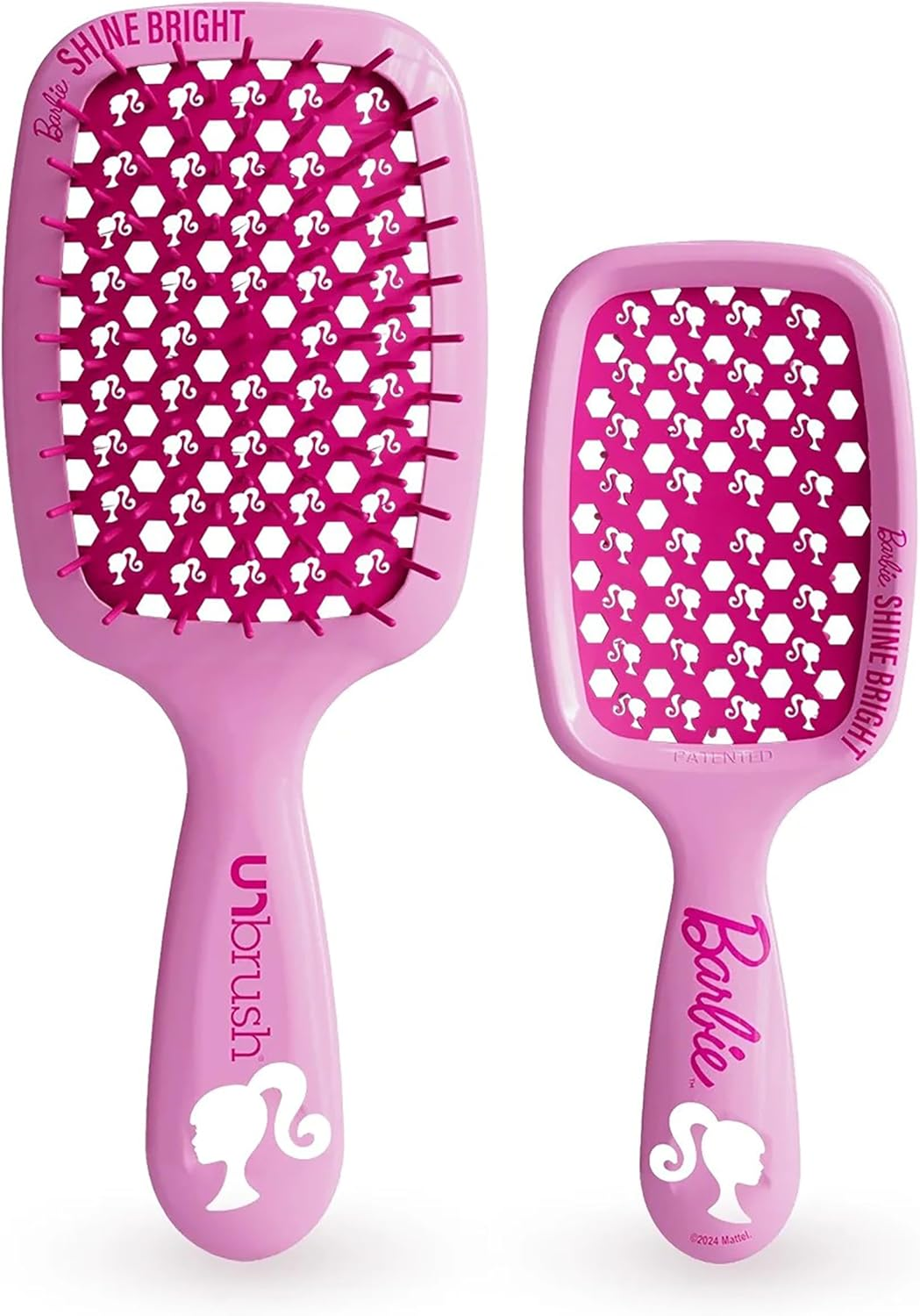 Unbrush Barbie Detangling Brush Duo - Shine Bright - Pink