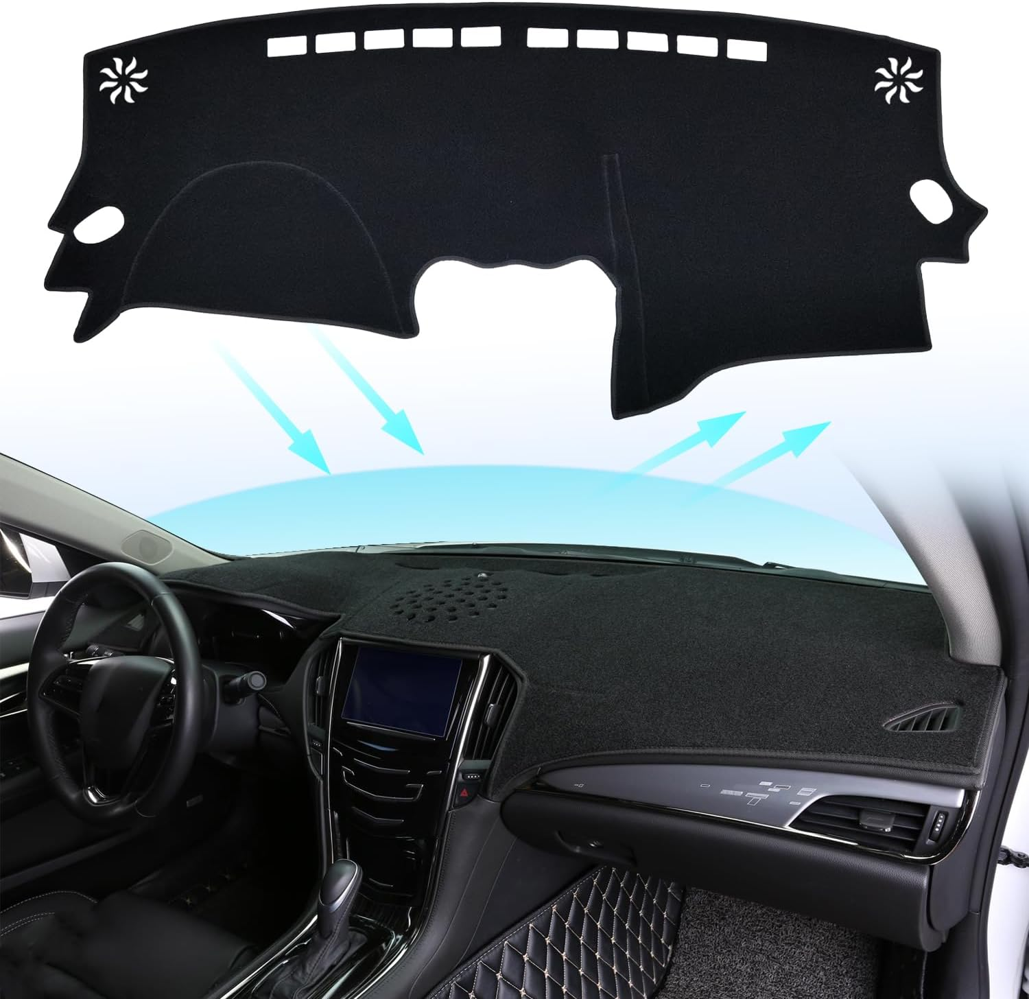 Dash Cover Mat for Jeep Grand Cherokee 2011-2019 2020 2021 Dashboard Cover Protector Interior Accessories Sunshade anti Glare Pad Mat Carpet (NOT for Jeep Cherokee & Grand Cherokee L)