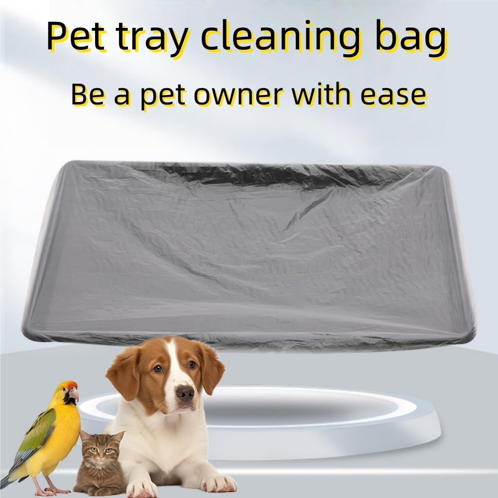 FACAING 50 Pcs Universal Pet Cage Liners for Small and Large Cages Base, Leakproof Plastic Film for Birds, Parrot, Rabbits,Cats,Dogs and Animal Cage Accessories