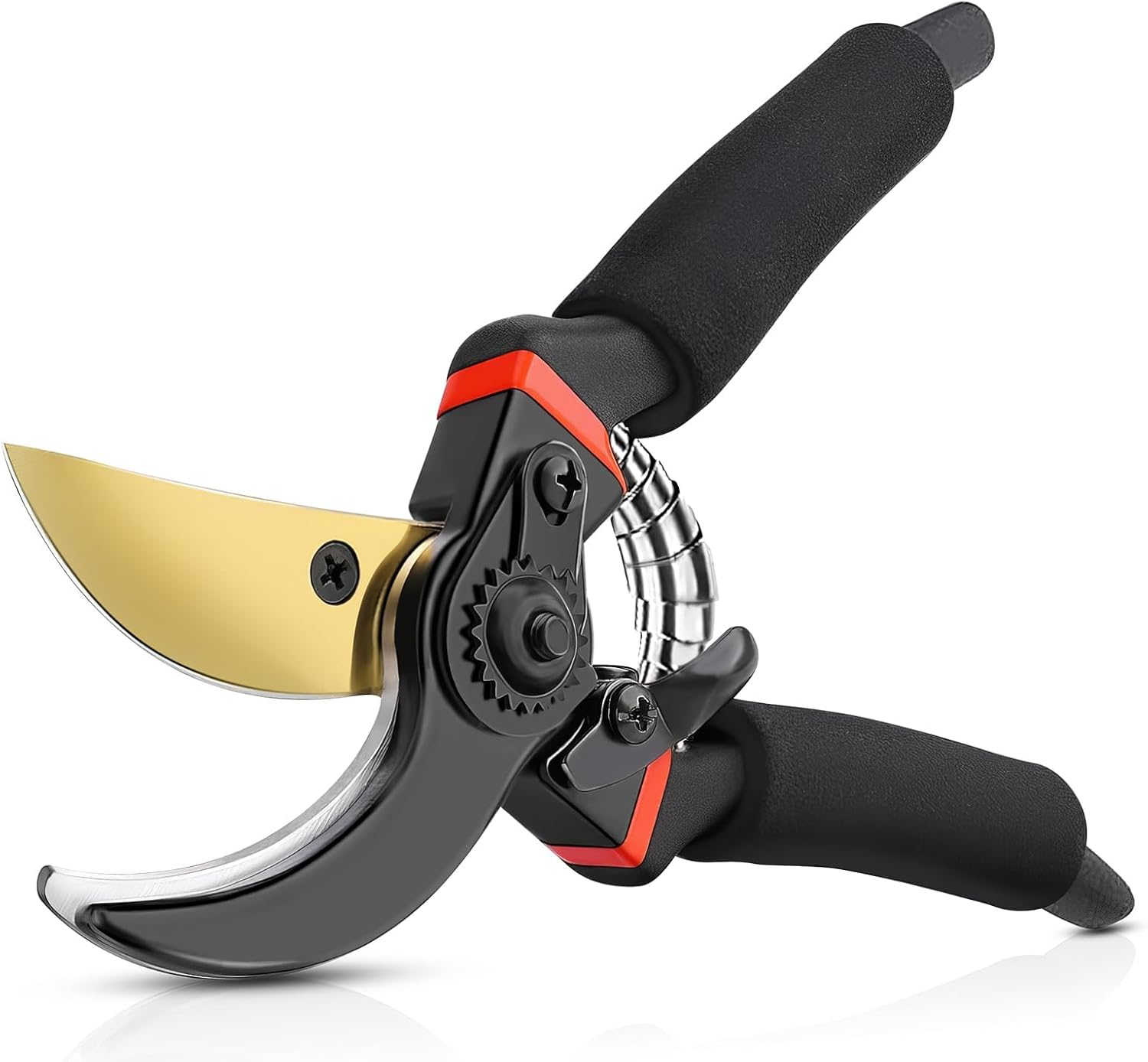 Bypass Pruning Shears, 8.2" Labor Saving Garden Pruning Shears, Alloy Steel Hand Pruners for Garden Deadheading, Trimming, Shaping