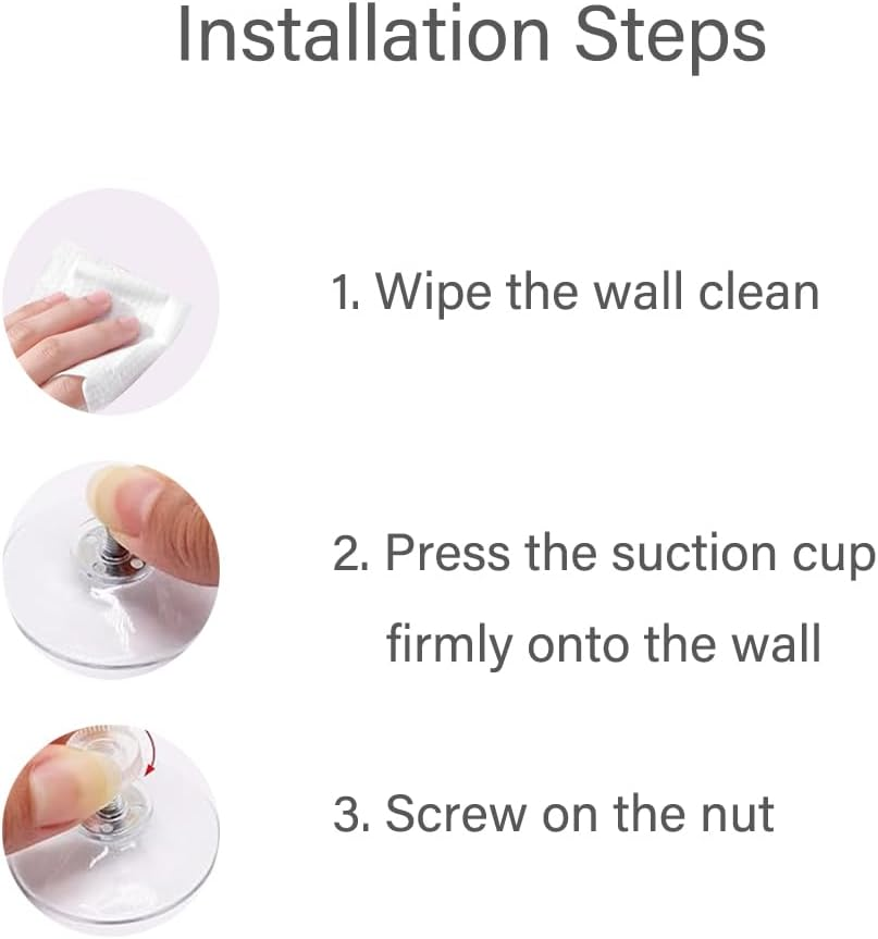 Clear PVC Suction Cups with Screw Hooks, 41Mm, 10 Pieces, for Glass Table Tops image number 1