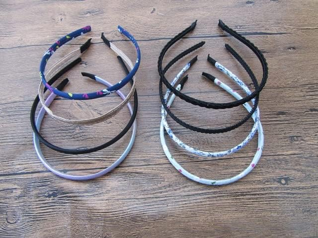 20Pcs Simple Thin Hairband Headband with Fabric Covered Mixed image number 1