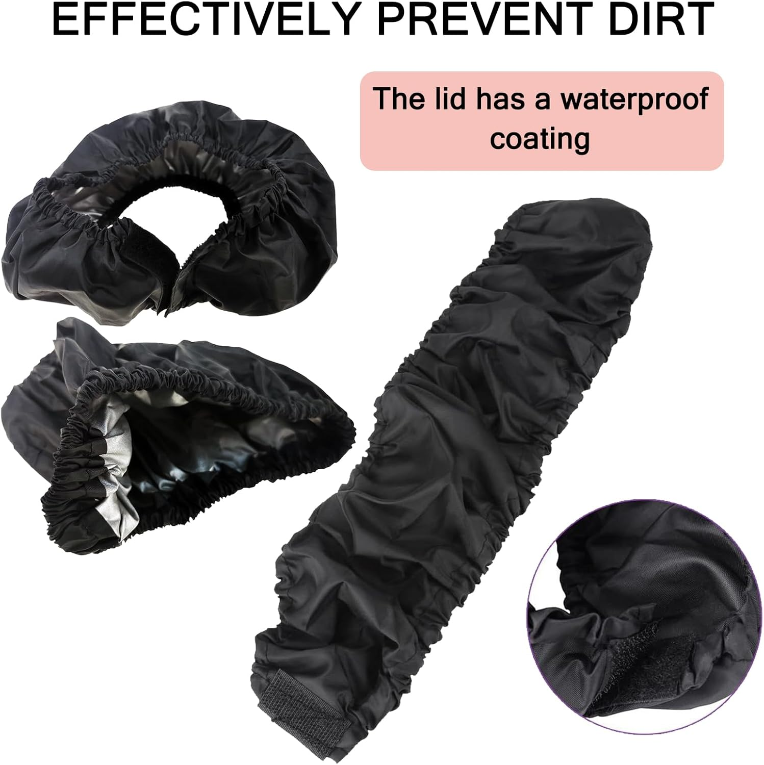 DAVBNM 4Pcs Baby Wheel Covers, Stroller Wheel Protectors, Baby Stroller Wheel Covers, Pram Wheel Covers, Wheel Chair Protectors, Stroller Wheel Protective Cover, Waterproof and Dustproof image number 3