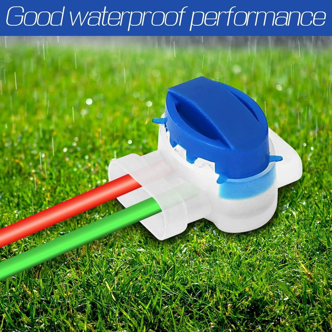 Yuragim Robotic Lawnmower Cable Connector, Lawn Mower Cable Accessory Set with 50 Pegs + 10 Connection Clamps + 10 Waterproof Cable Clamps, Robotic Lawnmower Accessories for Gardena Robotic Lawnmower image number 3