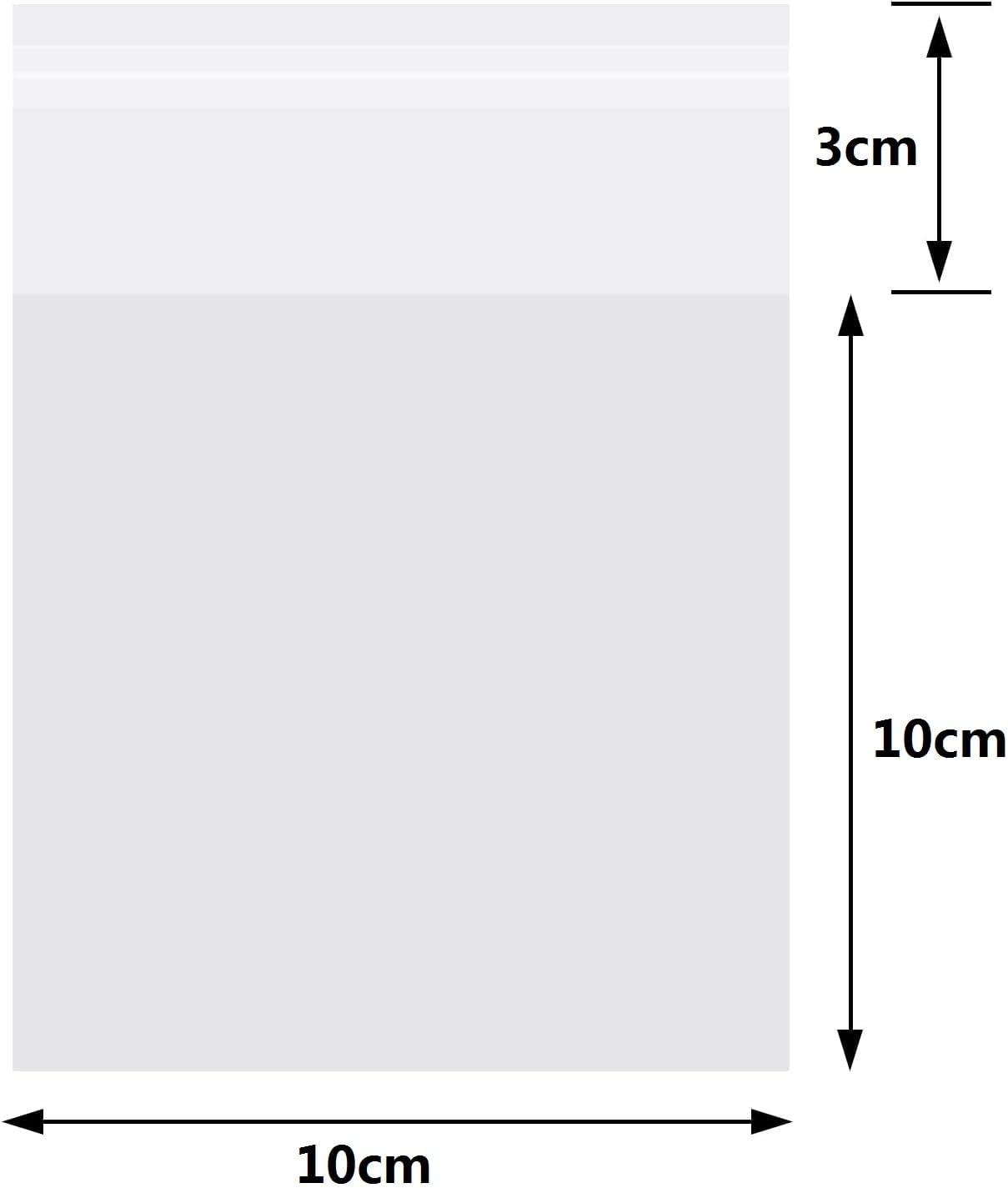 200 Pcs Clear Self Sealing Cellophane Bags,10X10 Centimetres Cookie Bags Resealable Cellophane Bag for Packaging Cookies, Candy and Products (Clear, 10X10Cm) image number 6