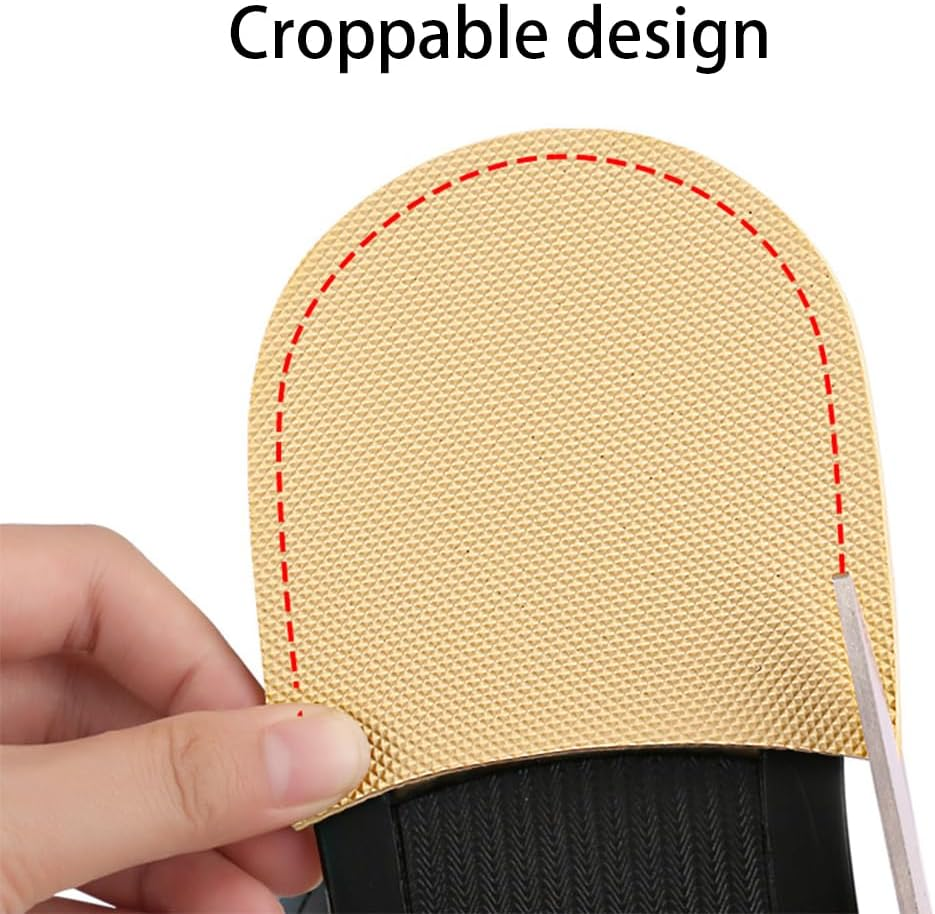 1 Pair anti Slip Rubber Shoe Soles anti Skid Rubber Soles Thickness 3Mm Rubber anti Skid Shoes Heels Repairing Tool for DIY Shoe Repair, Shoe Repair Rubber Heel Replacement anti Slip Heel Pads (Black) - Apricot image number 3