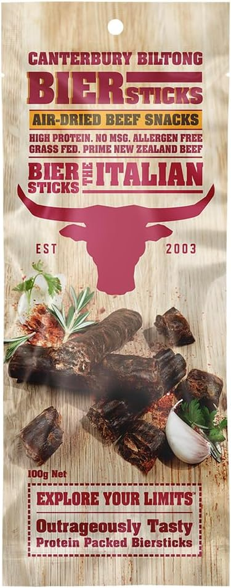 Canterbury Biltong the Italian Biersticks 100G