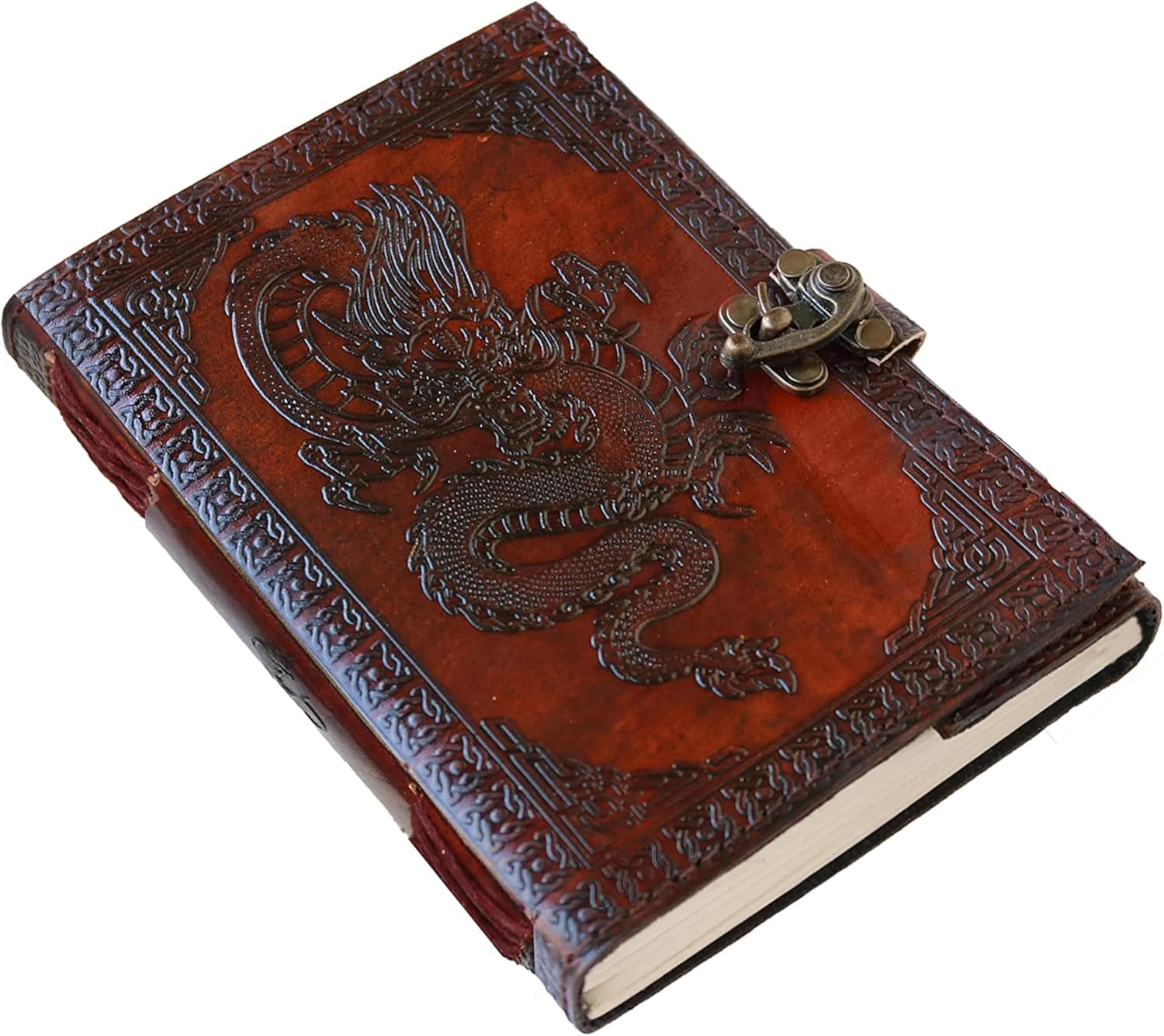Dragon Ball Z Shenron Leather Blank Grimoire Leather Journal Book of Shadows Spell Book Leather Diary Journal Notebook Sketchbook for Artists image number 5