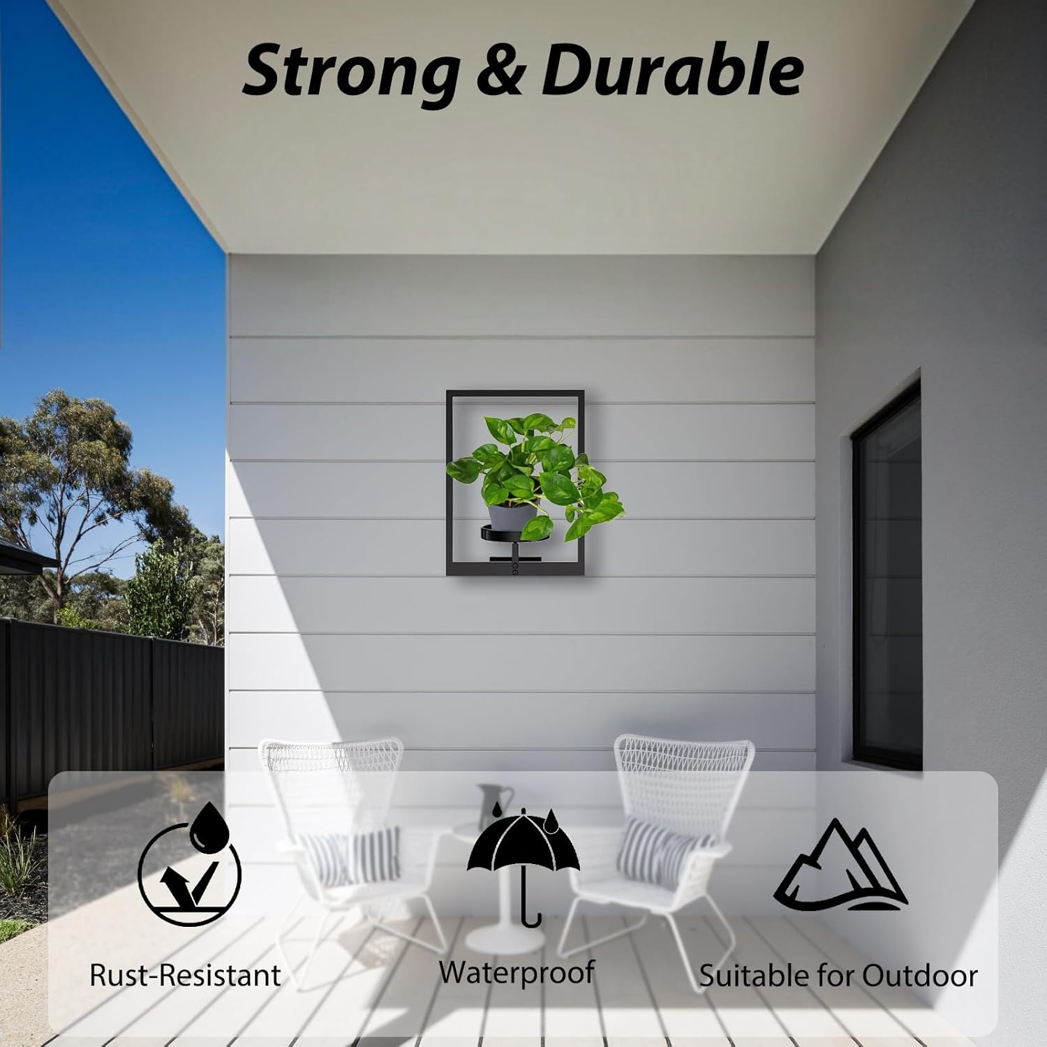 Wall Planters Indoor, Hanging Wall Planters for Indoor Plant Holder & Dried Flowers, 3 Pack Indoor Wall Decor Hanger Window Plant Shelves for Living Room Outdoor Entryway Decor