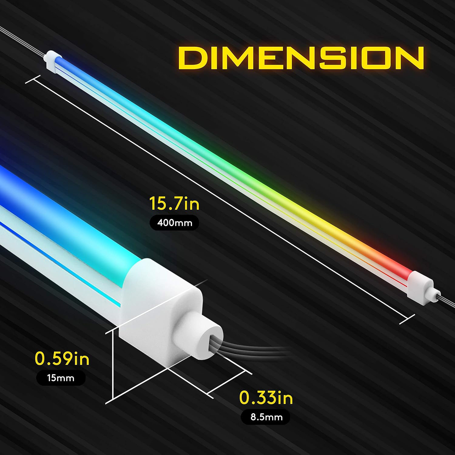 EZDIY-FAB Premium Addressable LED Strip Kit for PC 5V ARGB Motherboard Sync AU- Rainbow Case Fan LED 2Pcs with C-Y image number 2