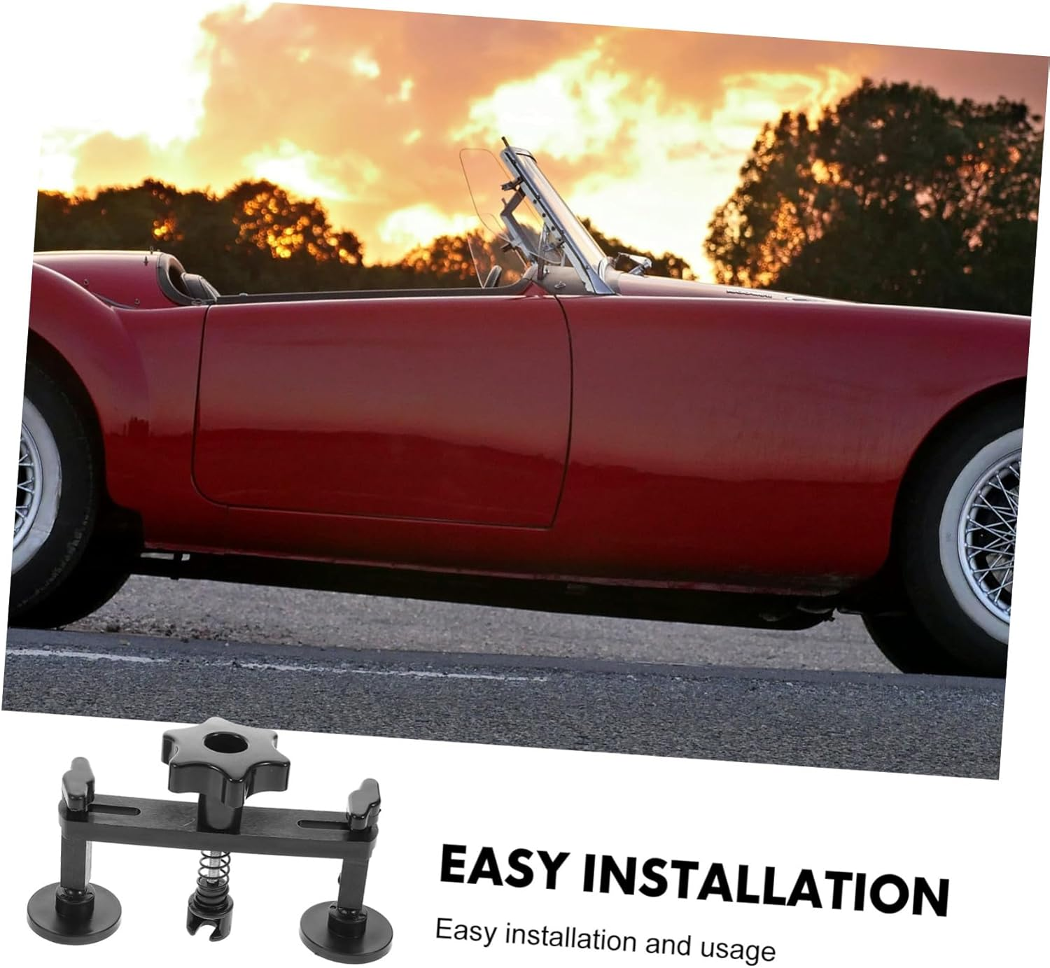 Amosfun Dent Tool Kit Black Suction Bridge 18 Adhesive Tabs Automotive Dent Repair Set Hail Damage Fix Paintless Auto Body Restoration image number 1